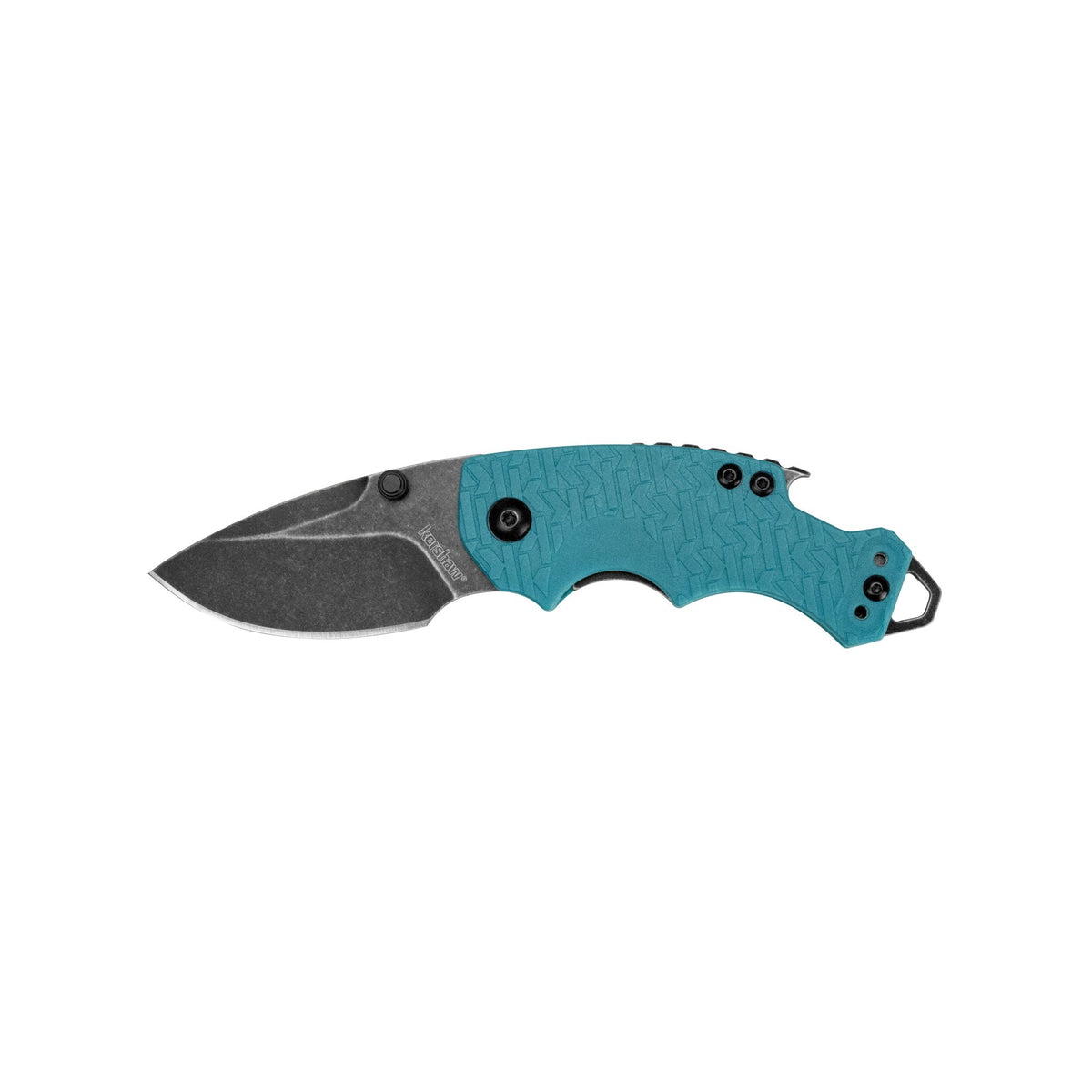 Kershaw Teal Shuffle Multifunction Folding Pocket Knife (8700TEALBW), 2.4 In. 8Cr13MoV Black Oxide Steel Blade with Blackwash Finish, Includes Thumbstud and Reversible Pocketclip; 2.8 oz.