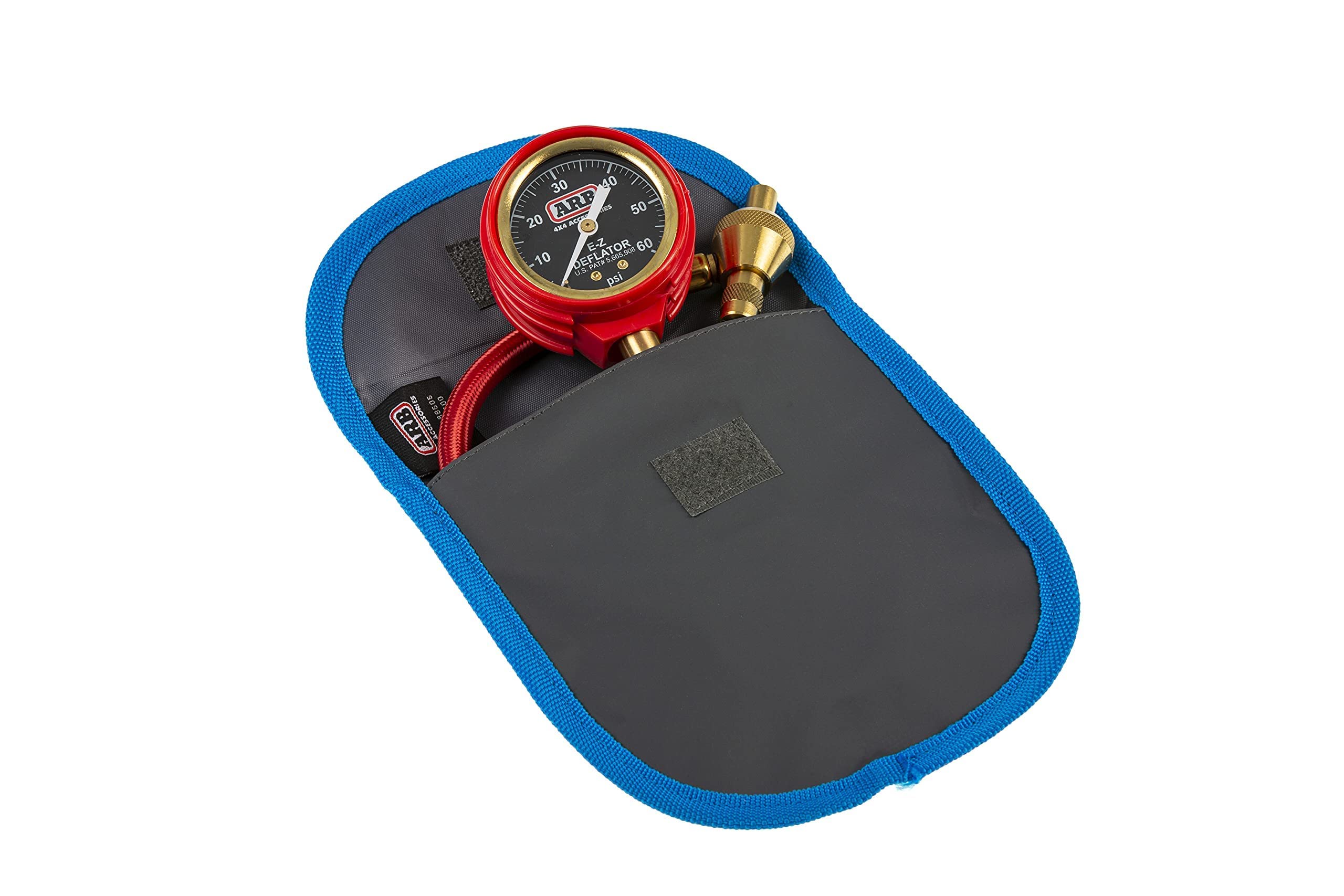 ARB Deflator Kit ARB505 10-60 PSI Tire Pressure Gauge Rapid Air Down Offroad Kit With Recovery Gear Pouch (PSI)