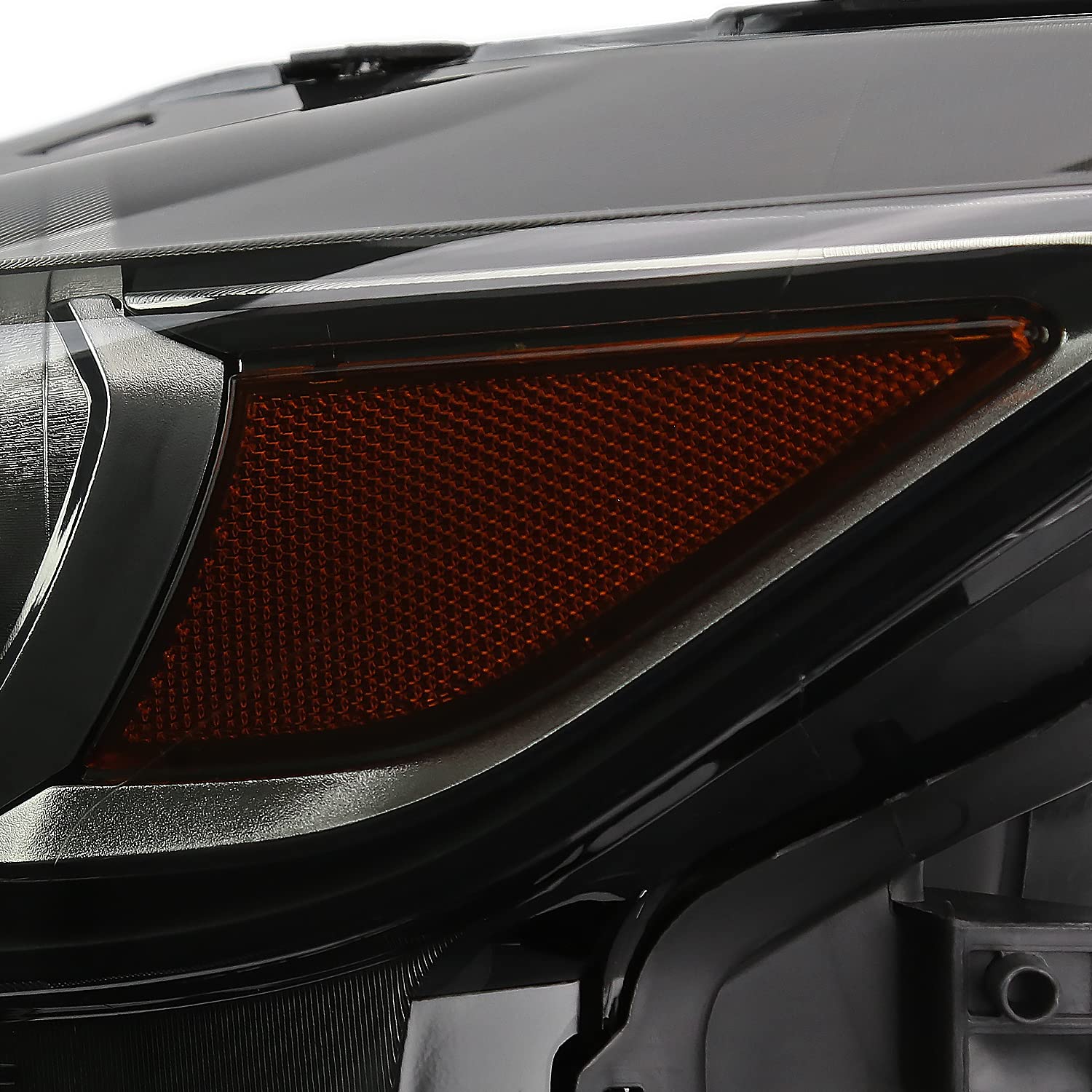 Black Smoke SPEC-D TUNING OE Style Projector Headlights w/LED Bar Compatible with 2015-2017 Ford Mustang, Left + Right Pair Headlamps Assembly