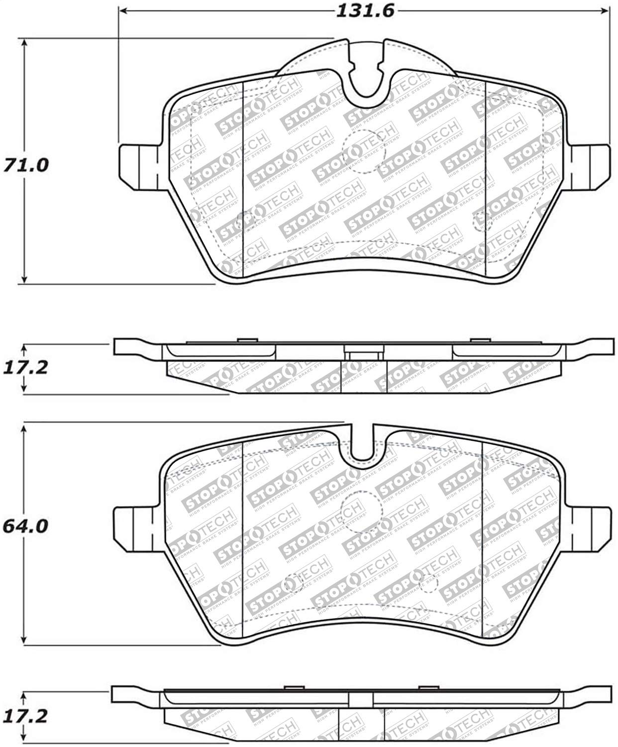 Brake Pads StopTech 305.12040 Street Select with Hardware