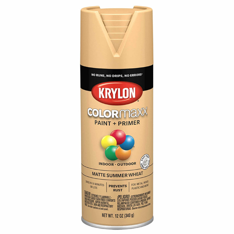 Krylon® COLORmaxx 5595, Summer Wheat, Matte-12 Ounce Aerosol Paint, (Pack of 1)