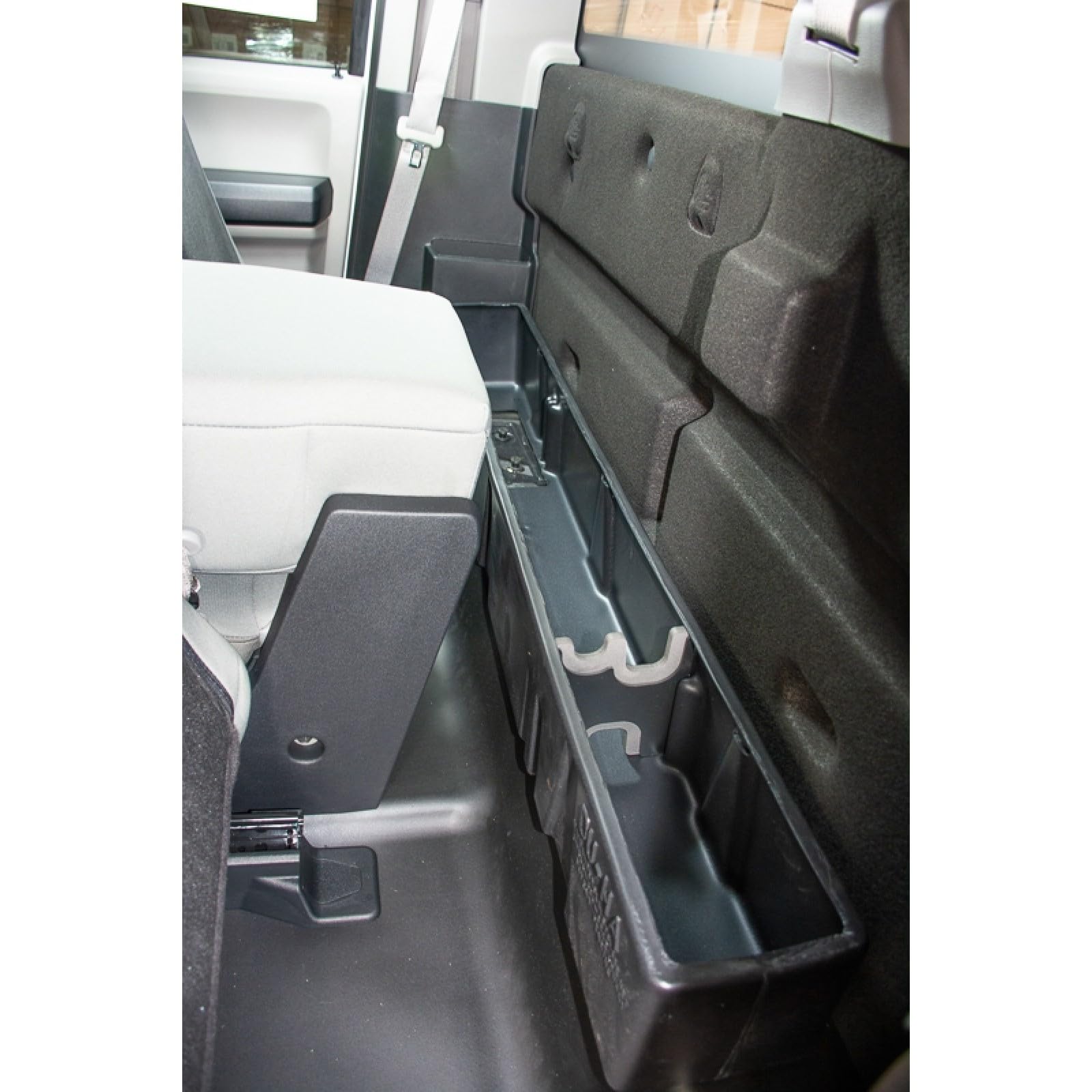 Behind-The-Seat Storage DuHa 20115 fits 2017-2025 Ford F250 F350 F450 F550 Regular Cab | Black Heavy-Duty Back Seat Organizer | Includes Dividers