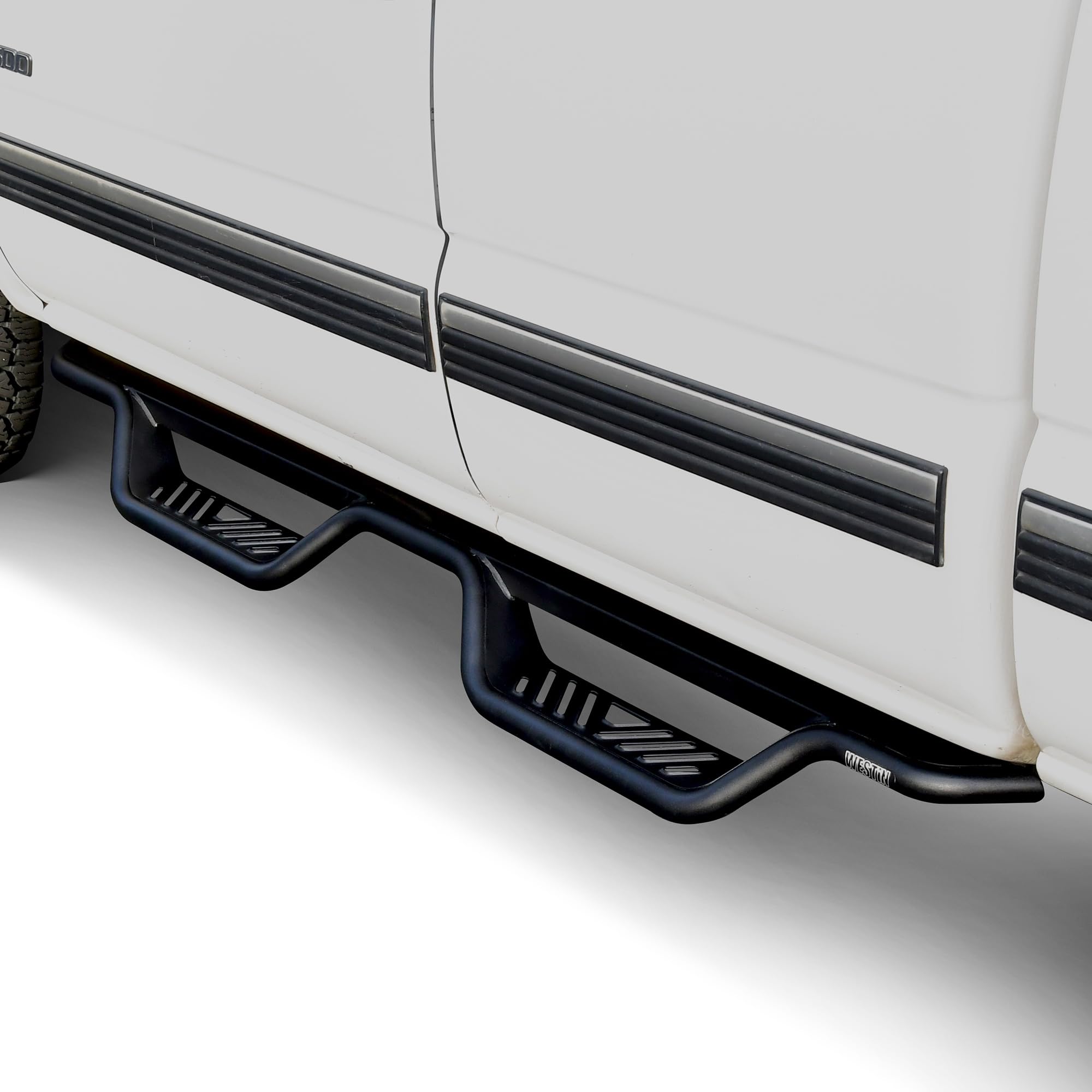 Westin Outlaw 20-11685 Drop Nerf Step Bars fits 1999-2013 Chevrolet Silverado/Sierra 1500 Ext Cab; 2001-2019 2500/3500 Extended/Double Cab