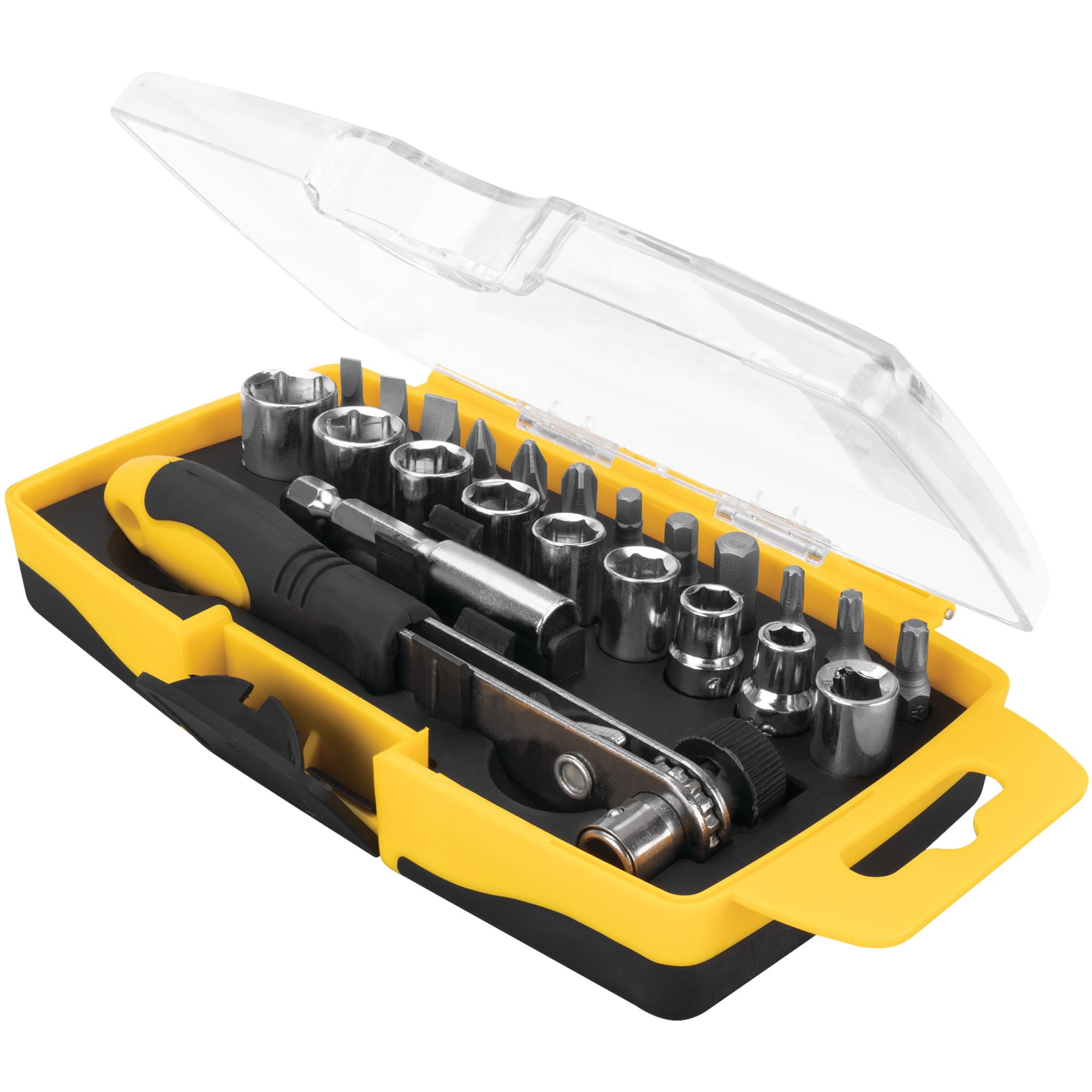23Pc Performance Tool W9122 Ratcheting Bit & Socket Set