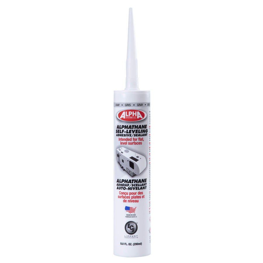 Lippert Components 5121 N512103TLCI ALPHATHANE 100% Solids Self-Leveling Sealant, Gray (9.8 Oz. Tube)