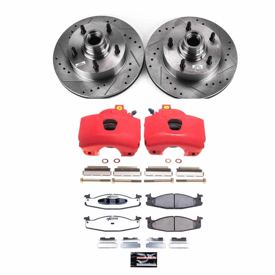 Power Stop Z36 Truck & Tow KC1832-36 Front Caliper Kit-Rotors, Carbon Ceramic Brake Pads, Calipers For E-, E-150 Club Wa, E-150 Econoline, E-150 Econoline Club Wagon [Model Specific]