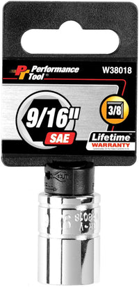 9/16" 3/8" Dr. Performance Tool 6pt Socket - W38018