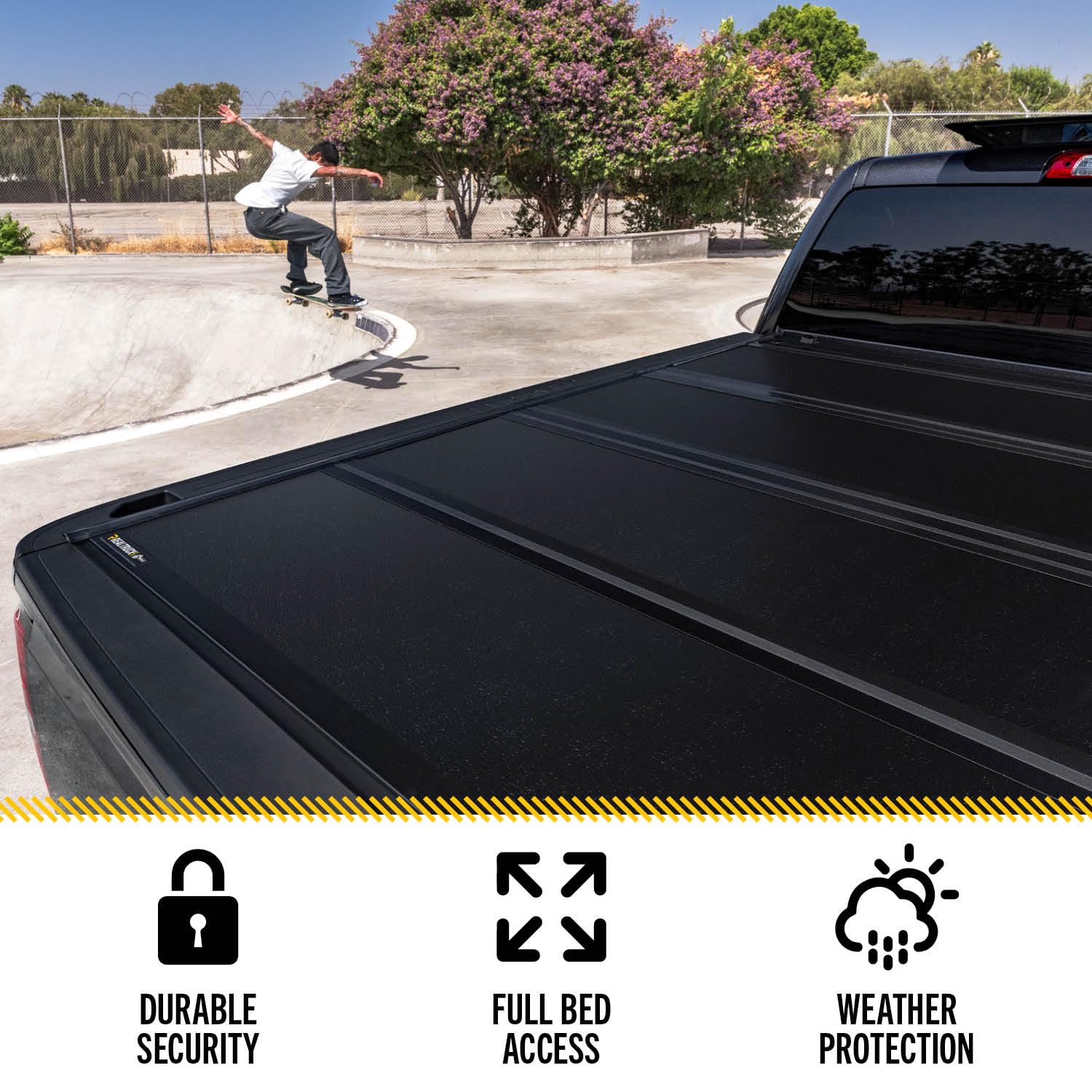 BAK BAKFlip G2 Hard Folding Truck Bed Tonneau Cover | RealTruck 226225 | Fits 2020-2025 Ram 1500 (New Body Style) Works w/Multi-Function (Split) Tailgate 6' 4" Bed (74.5")
