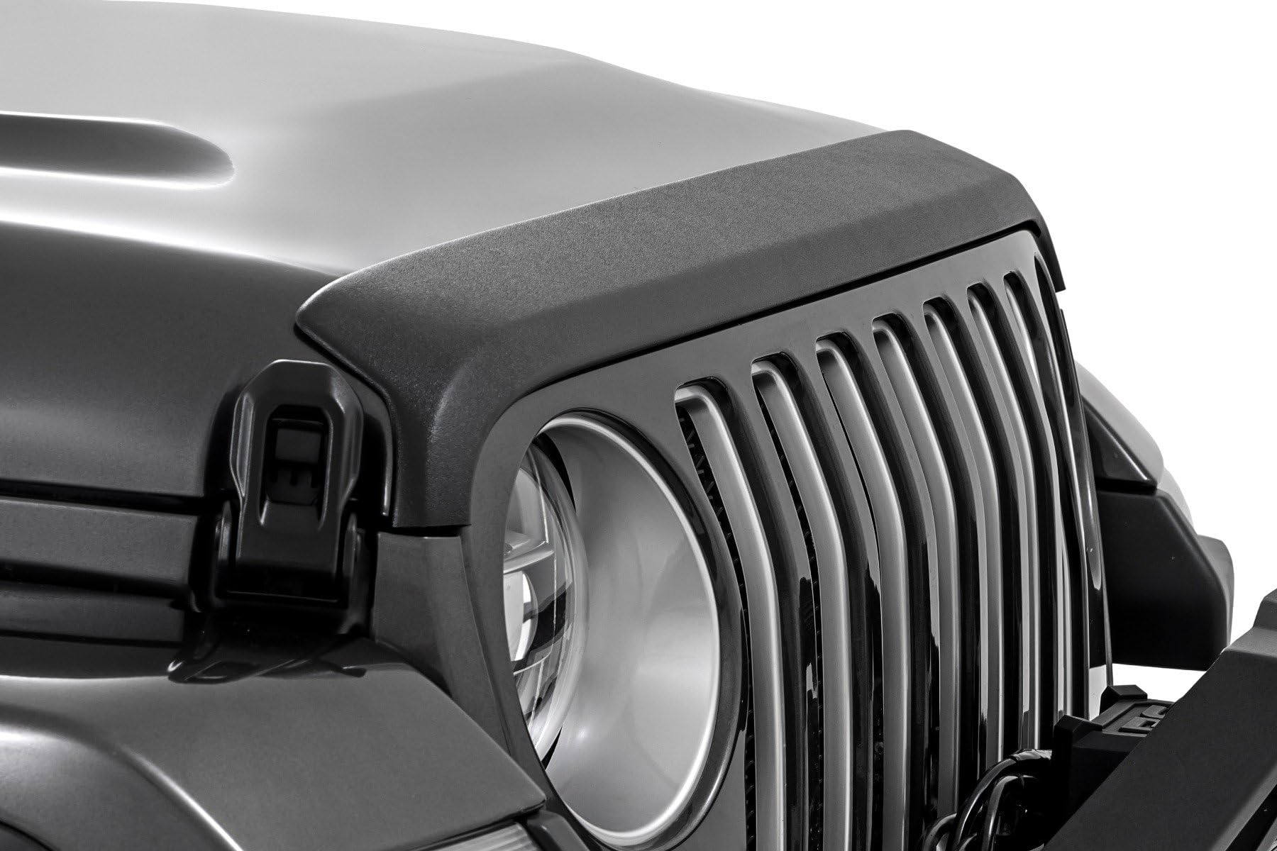 Front Hood Protector Rough Country for Jeep Wrangler JL/Unlimited (2018-2025) - High-Density Thermoplastic, UV-Resistant, Easy Install Trail Cladding