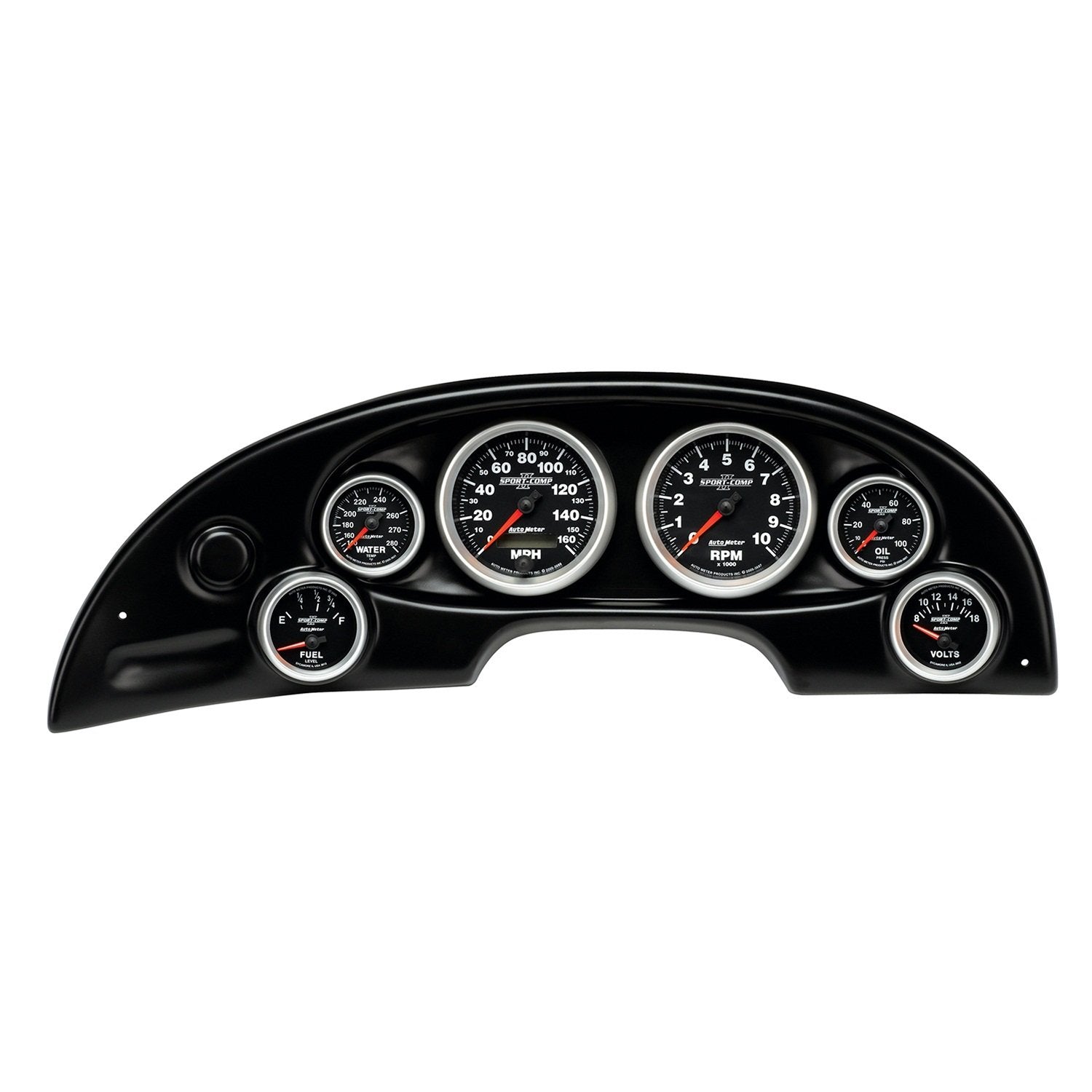 Combination Auto Meter Black Race Panel 10008