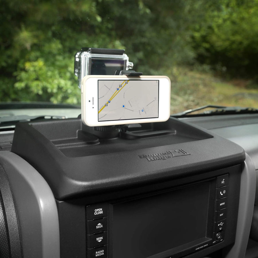 Wireless Charging Phone Mount Rugged Ridge | Thermoplastic Olefin (TPO), Black | 13551.28 | Fits zNONE