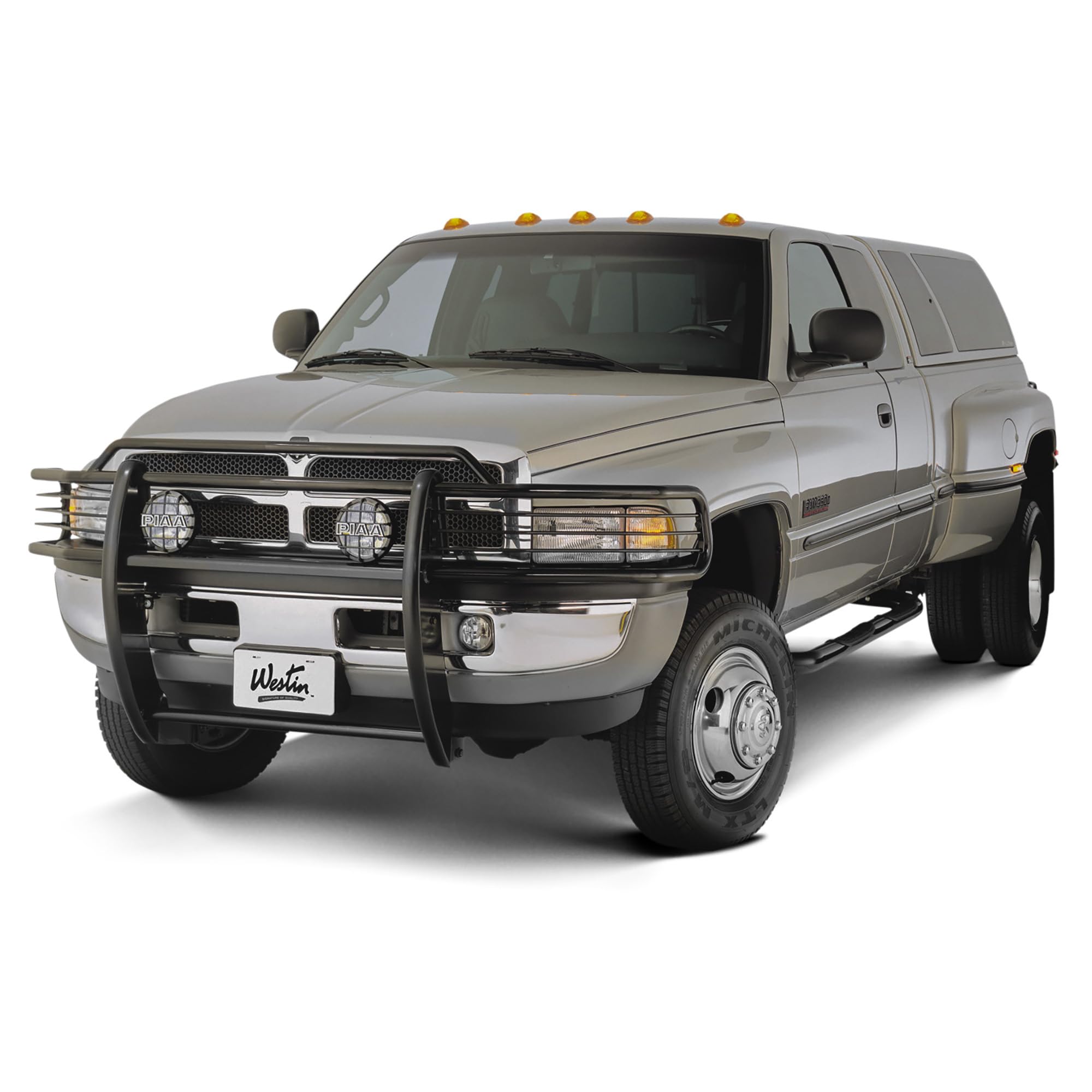 Westin Signature 25-0685 3 Round Nerf Bars fits 1994-2001 Ram 1500 Club Cab 1994-2002 Ram 2500 3500 Club Cab Black Pair