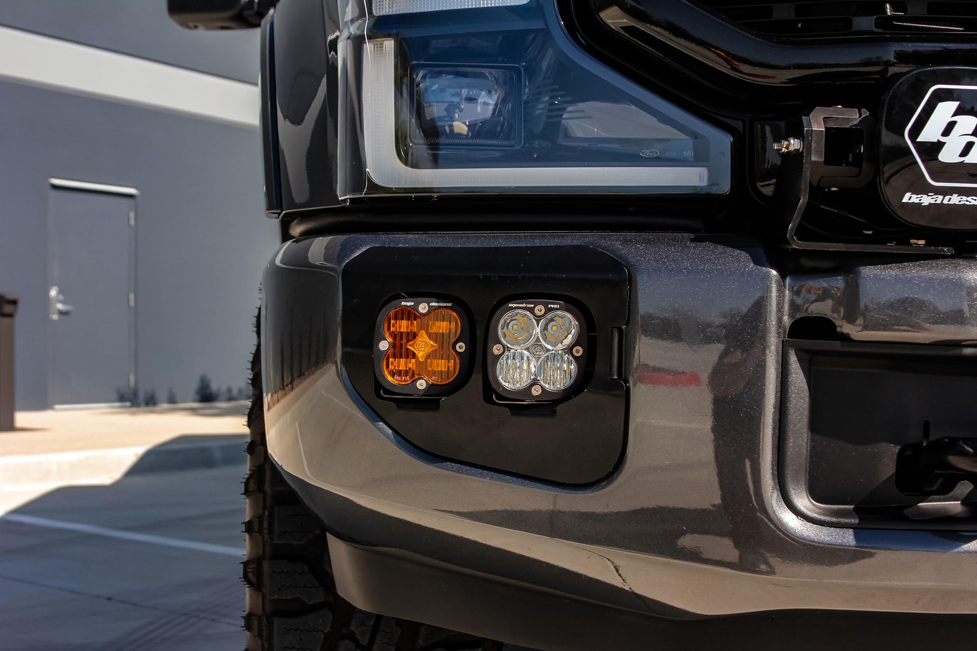 Baja Designs Fog Pocket Kit Squadron SAE/Pro - '20-21 F-250/350 Super Duty (Multi-Pattern; Clear; Upfitter Wiring)