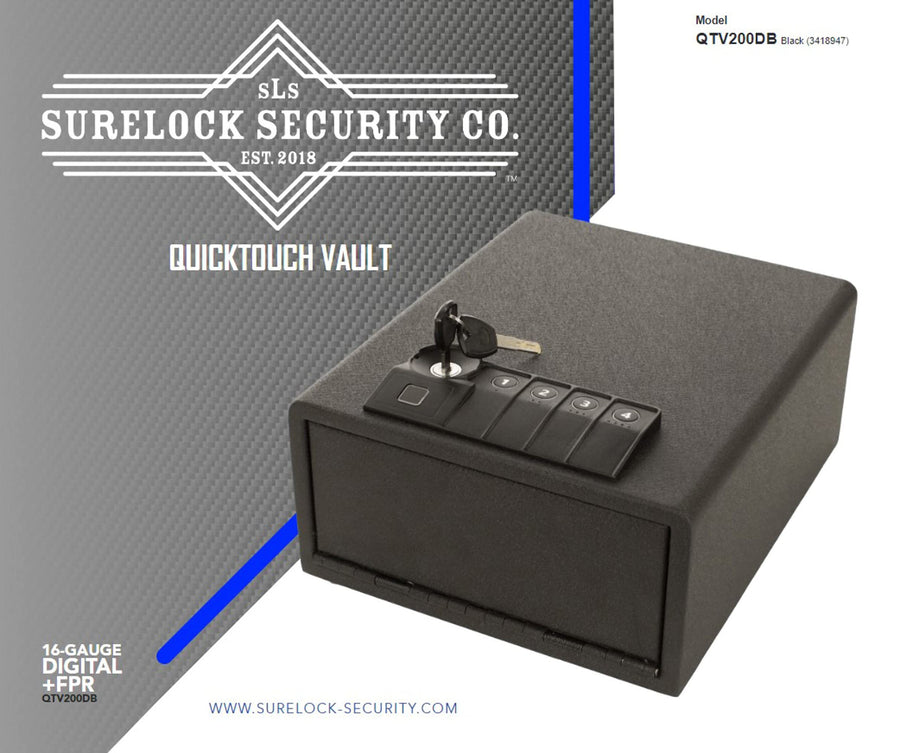 SureLock QuickTouch Security Company Vault 200 Digital + Bio - Black (QTV200DB)