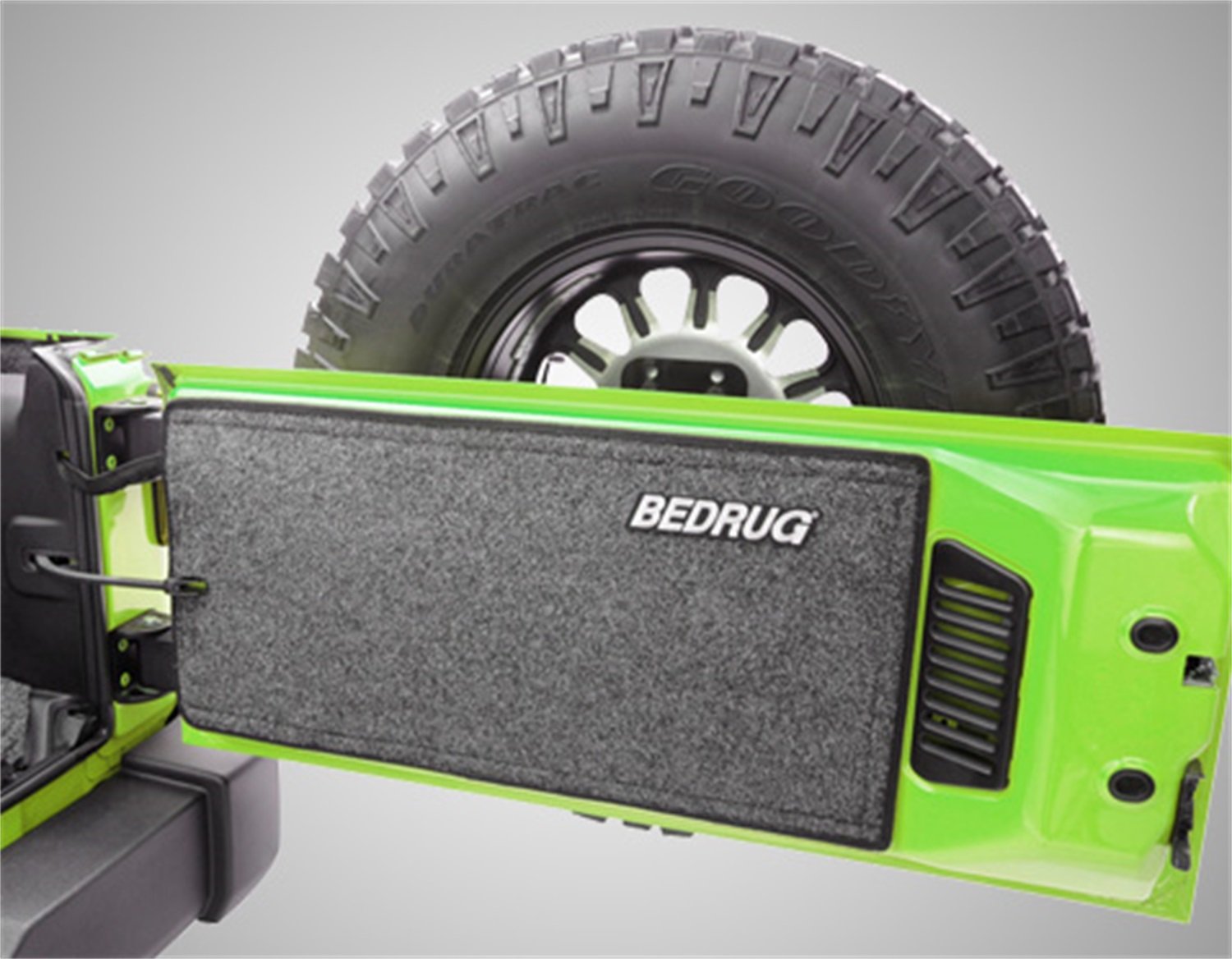 Tailgate Mat Bedrug | 2007 - 2018 Jeep Wrangler, JK,JKU, 2 dr./4 dr., Charcoal Grey, 1 pc. | BRJKTG