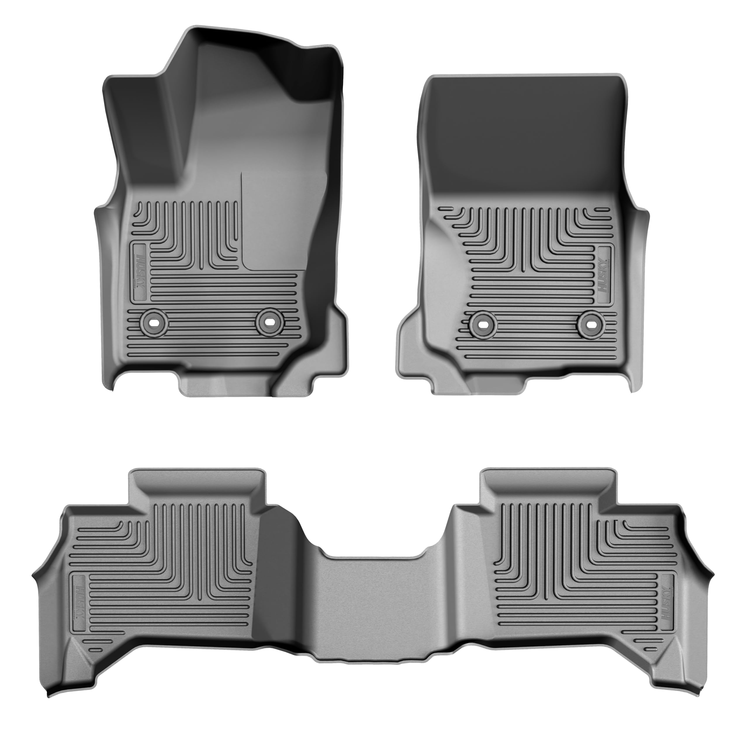 Weatherbeater Husky Liners Floor Mats | Fits 2025 Toyota 4Runner | Front & 2nd Row, 3-pc Black - 96531