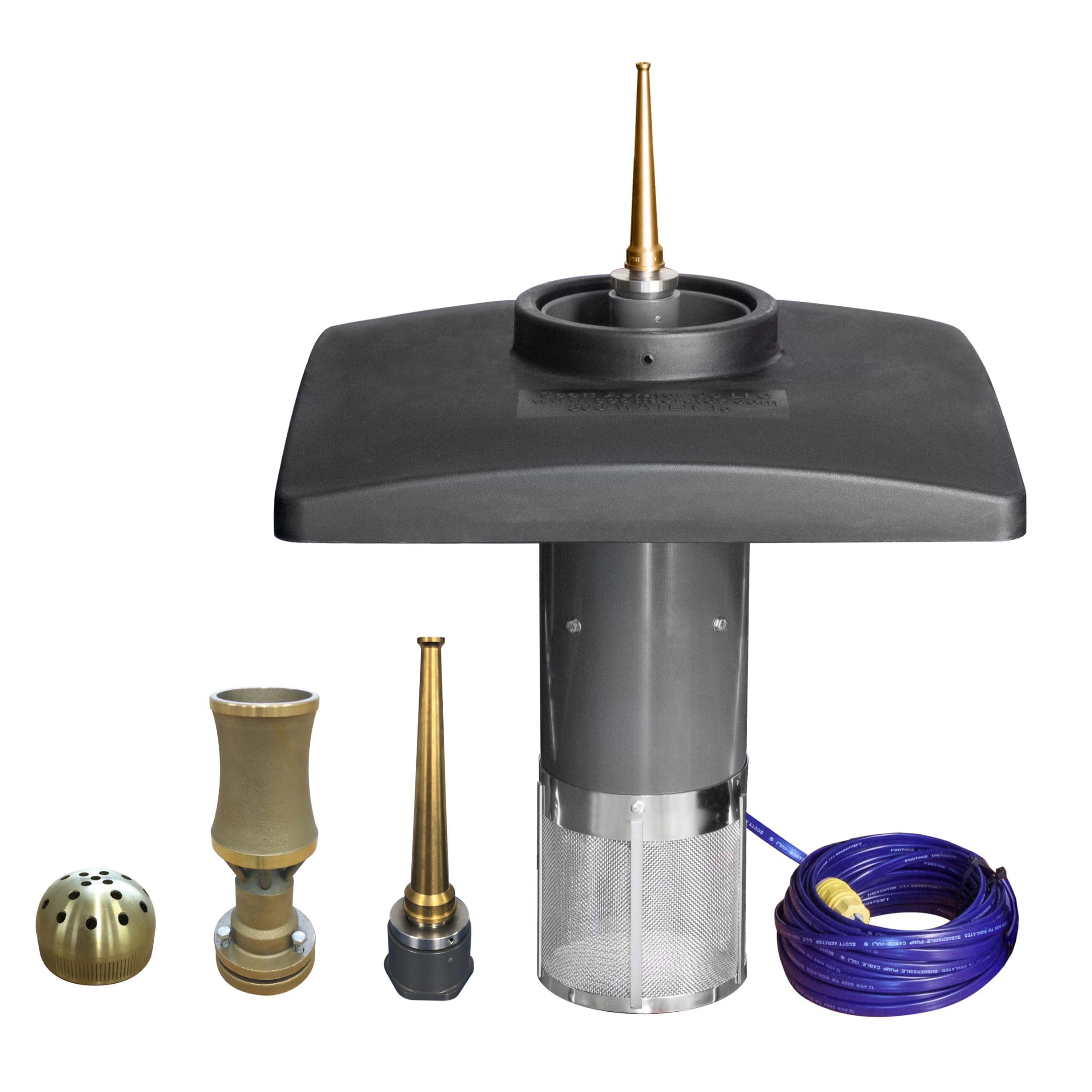 Aerator Scott Triad Fountain - 1 HP 230V Single Phase with 100 ft. Power Cord | Aerating Fountain for Lakes & Ponds | Decorative Pond Fountain | Efficient Pond Aeration Systems | Outdoor Fountain