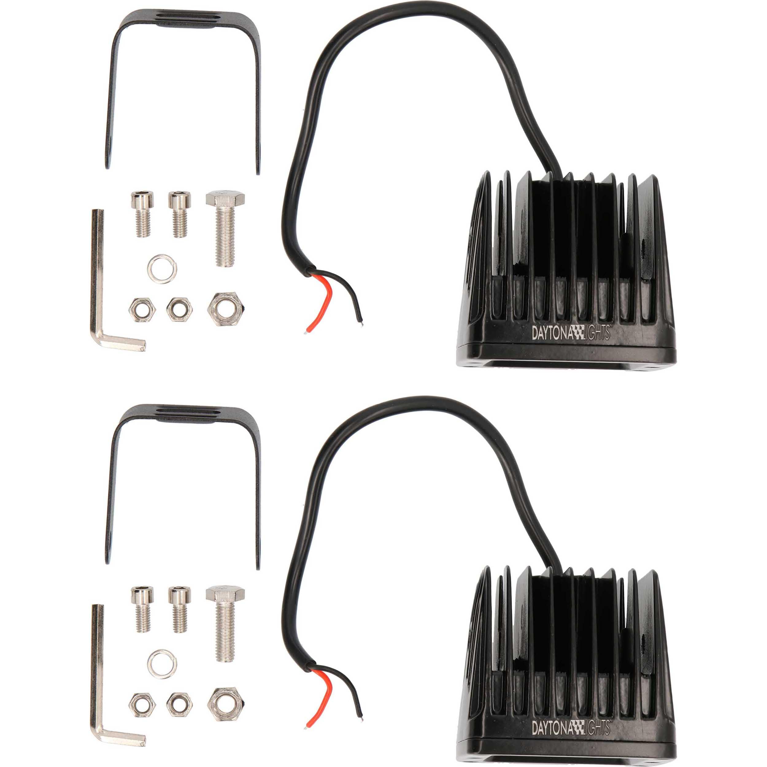 3” Daytona Lights Traditional 6 LED Cube Lights (Flood) – 2 Pack