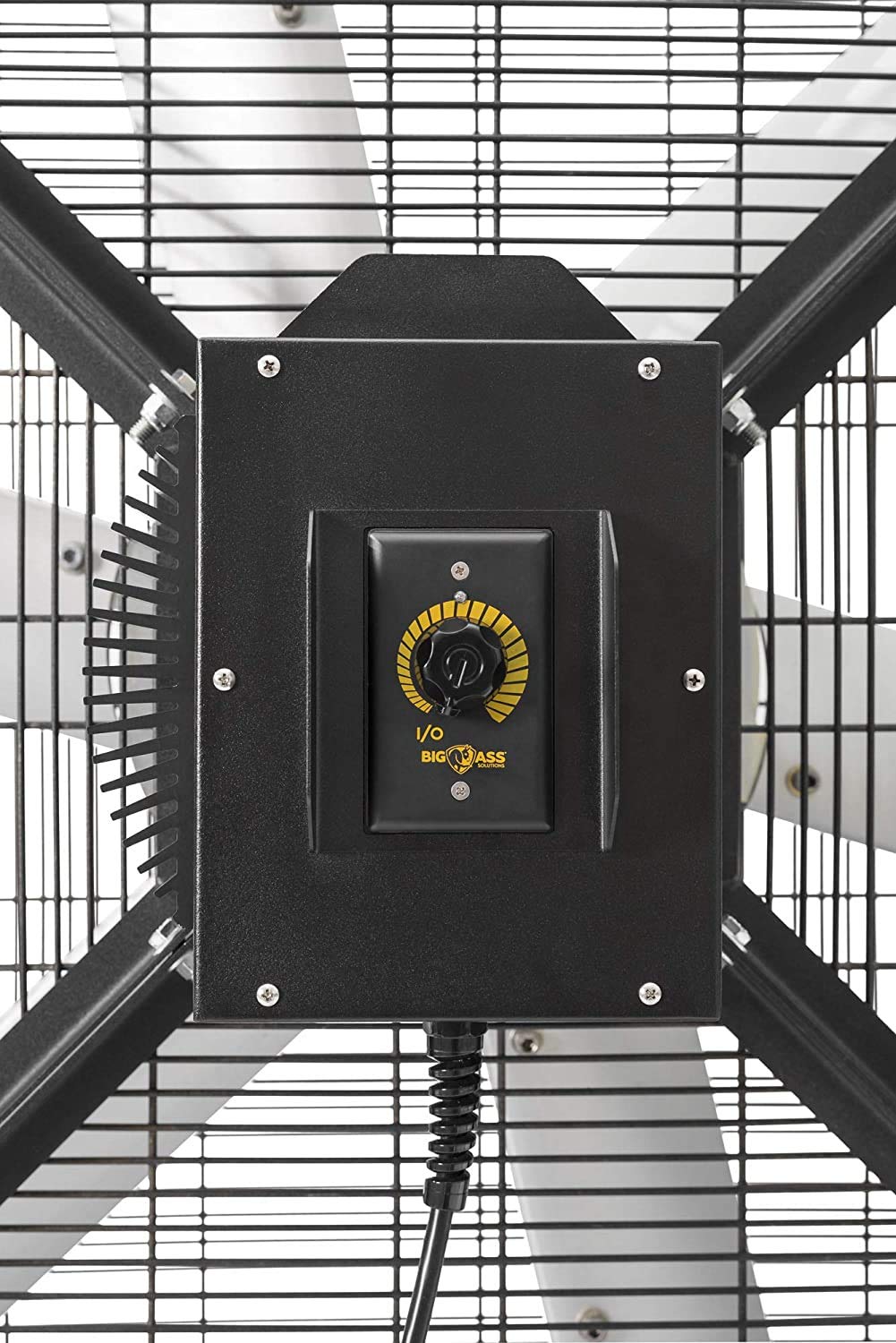 Black Jack - Big Ass Fans, 6' Indoor/Outdoor Mobile Fan with Wheels, Onboard Variable Speed Control, OSHA Compliant Steel Cage, IPX5 Rated, Pre-Assembled, Black