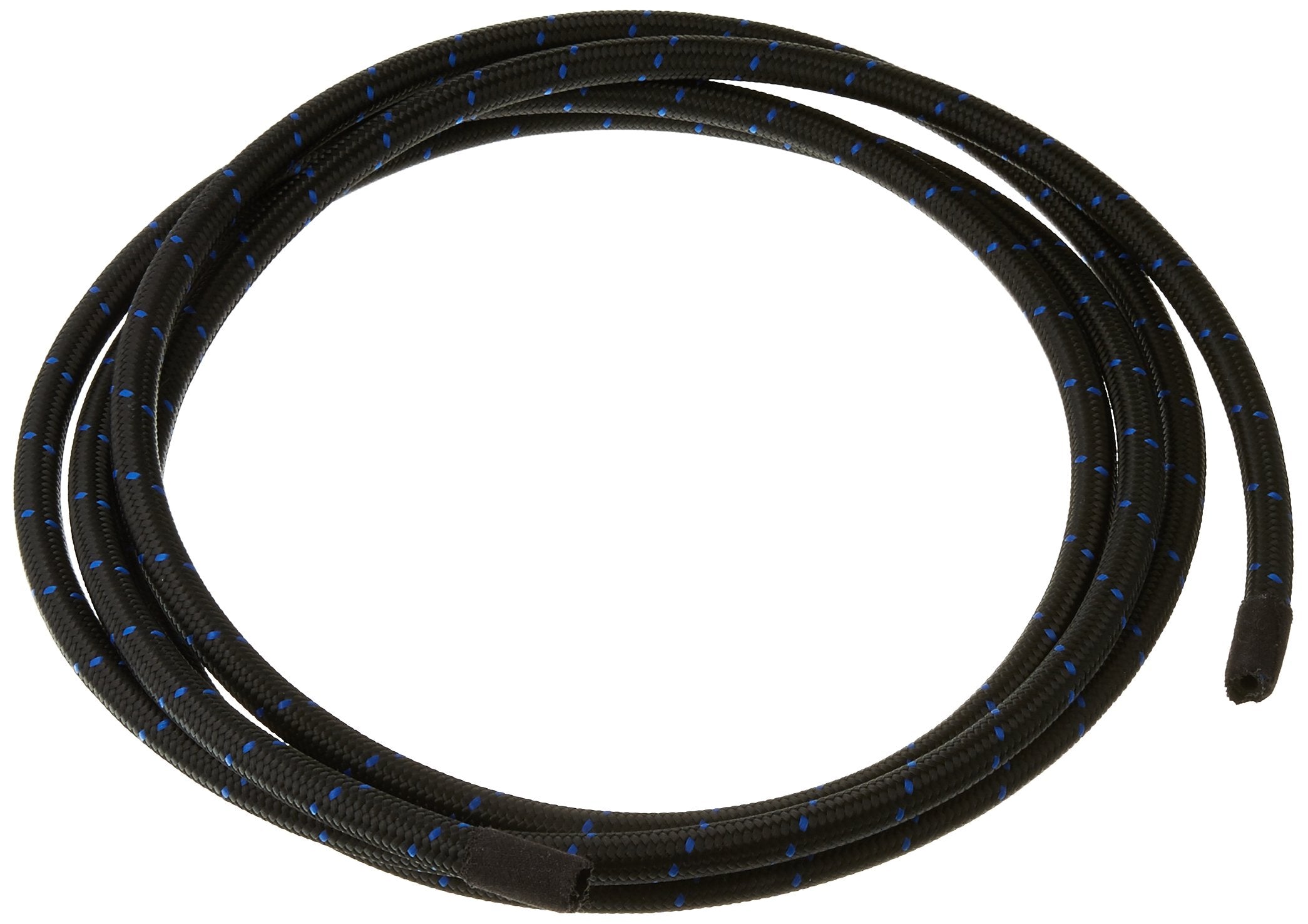Nylon Braided Flex Hose Vibrant Performance 11964B (10ft Roll of Black Blue ; AN Size: -4; Hose ID: 0.22")