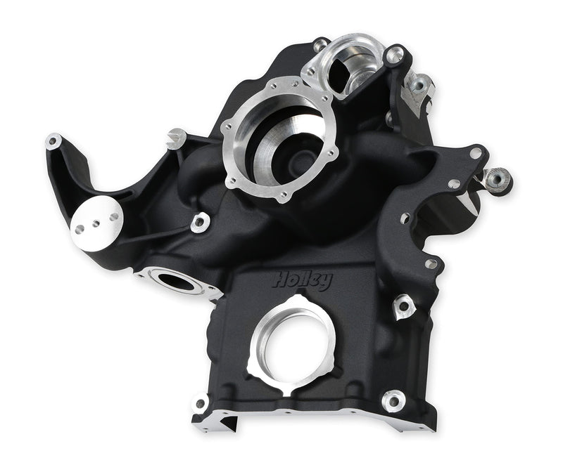 97-375 Holley Replacement Timing Cover - Black Finish