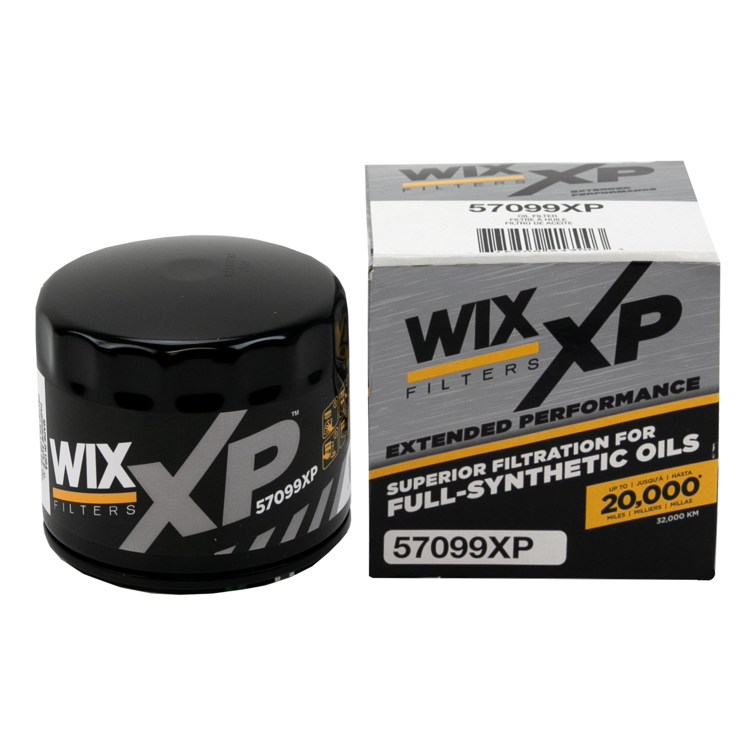 WIX XP Oil Filter Replacement 57099XP, Built for Synthetic Oil - Compatible With Chev/GMC Trks + Vans w/ 7.4L, 8.1L (99-12)