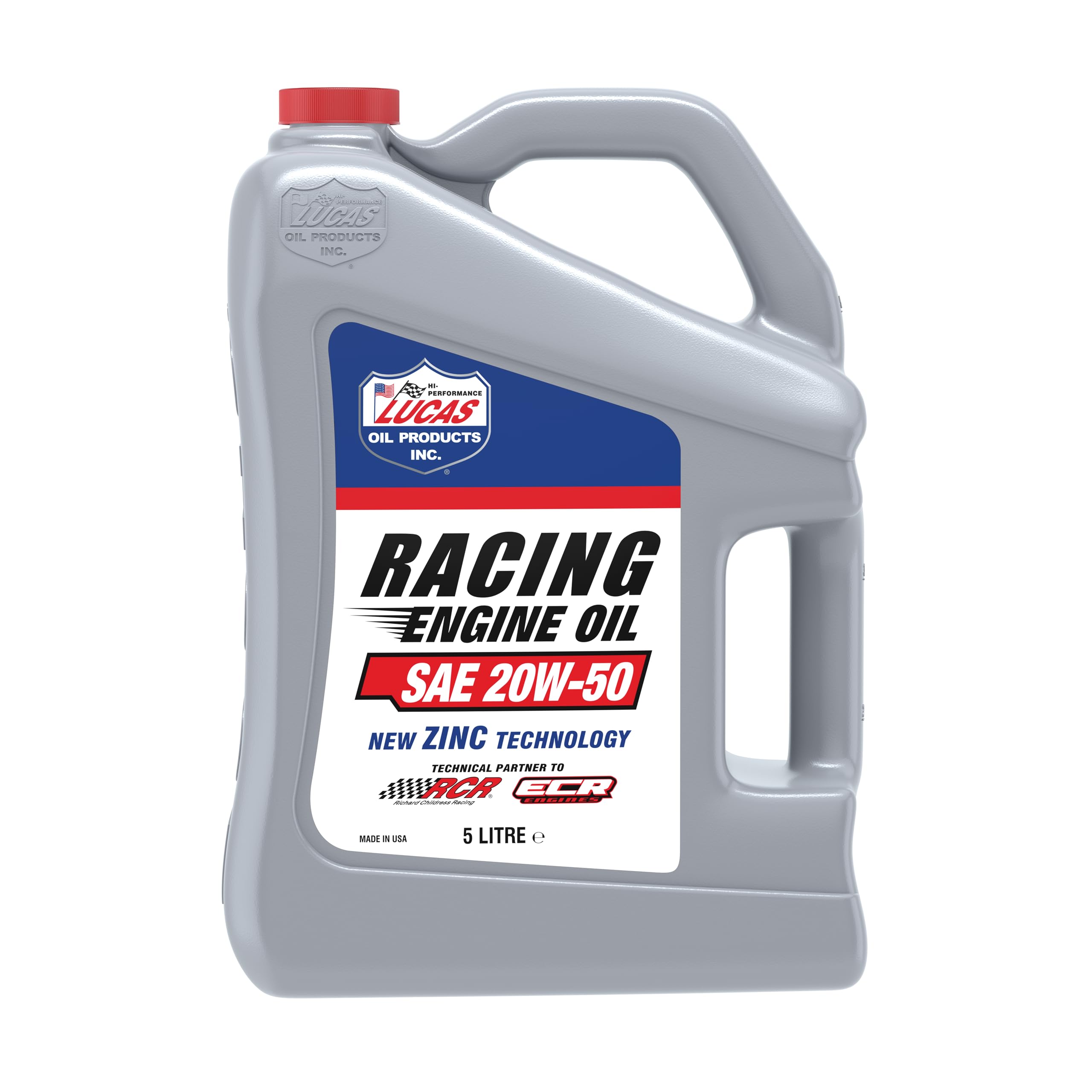 Lucas Oil 20W-50 SAE Racing Engine Oil, 5 Quart (Pack of 1)