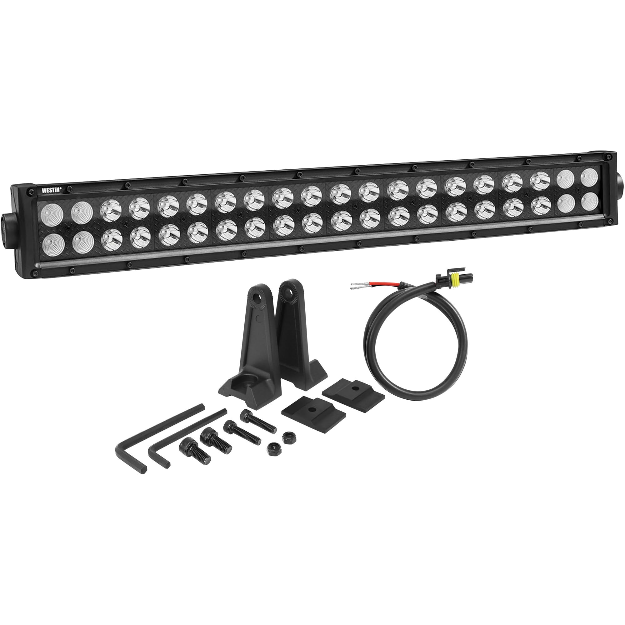 B-Force Westin 09-12212-40C Black Face 20 inch Double Row LED Light Bar with Combo Beam