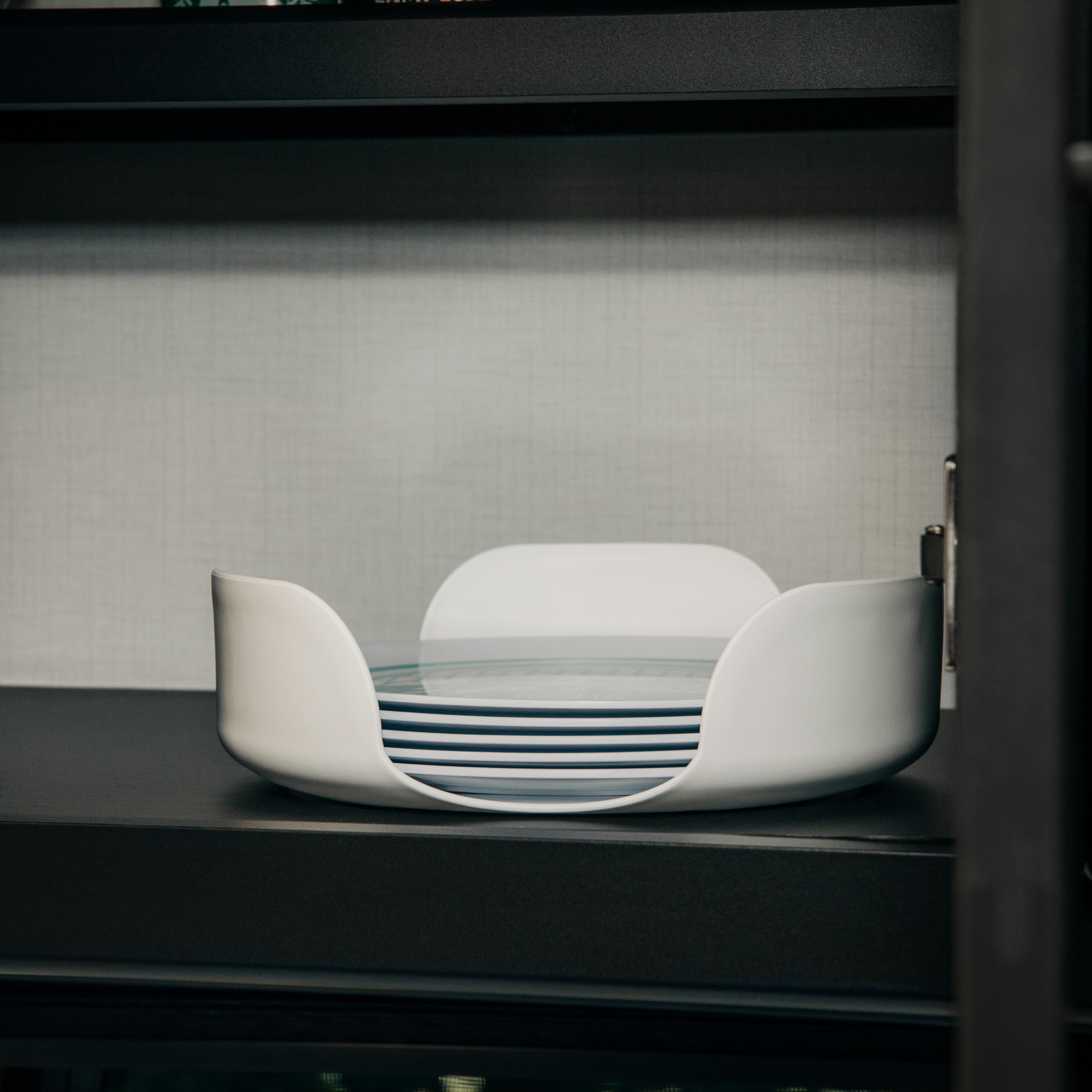 Camco Holder Stack-A-Plate | 2 Different Sizes of Plate Holders | One Plate Holder Fits Plates Up to 7.25” & Other Dish Holder Fits Plates Up to 10.25” | Great for Travel, RV Storage & More (43601)