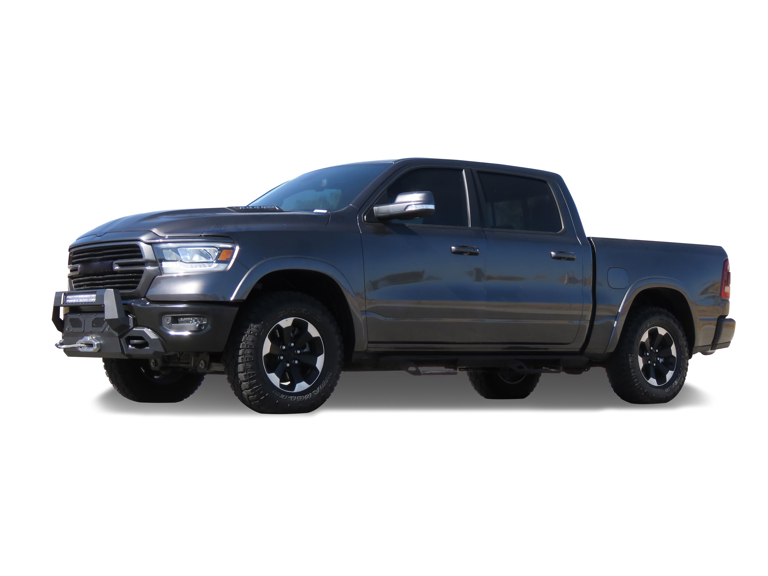 Heavy Duty Black Horse Armour III Front Winch Bumper Kit & Winch Textured Black Compatible with 2019-2024 Ram 1500-AR3HD30-W12