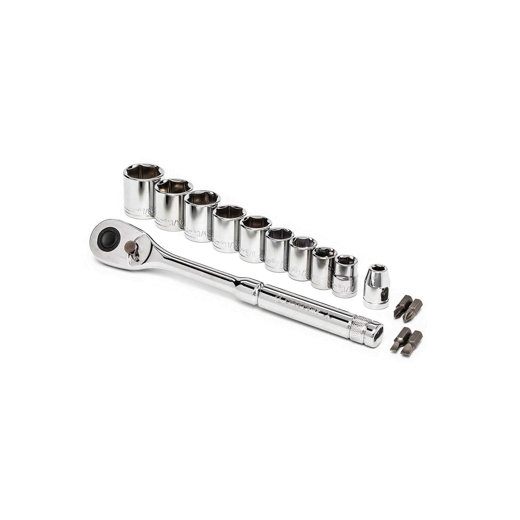 15 Pc Crescent 3/8" Drive 6 Point SAE Mechanics Tool Set - CSWS38SAE15