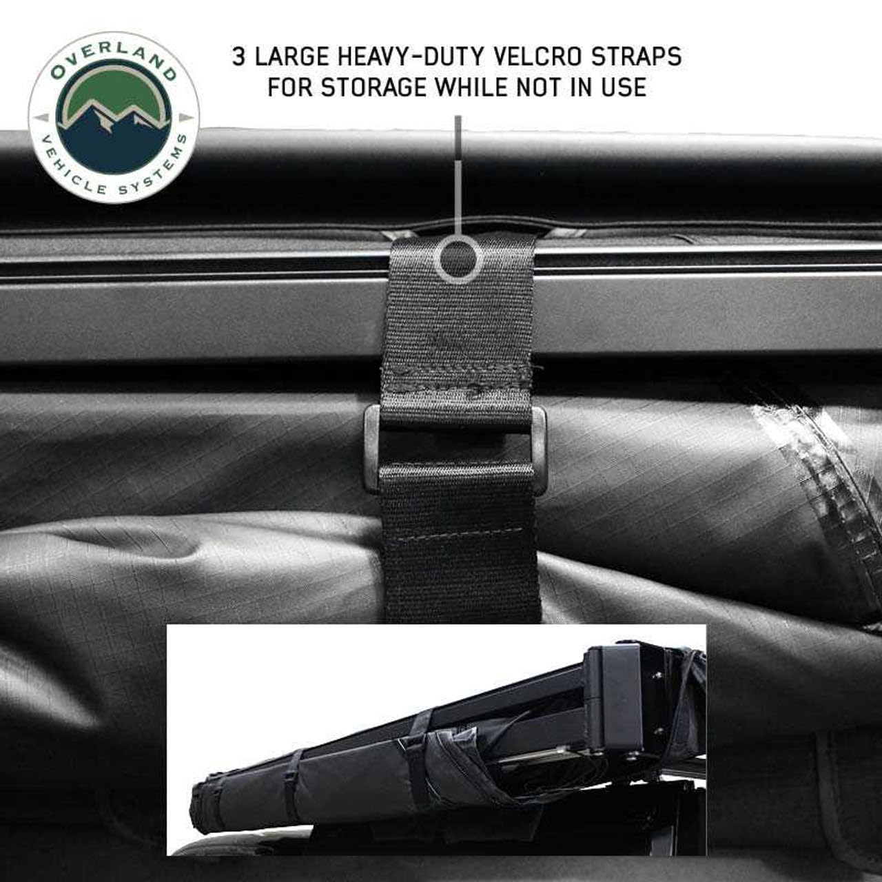 XD Nomadic 270 Degree Awning with Lights Overland Vehicle Systems Driver Side | Includes Travel Cover | Waterproof Fabric | 129 SQ FT Coverage