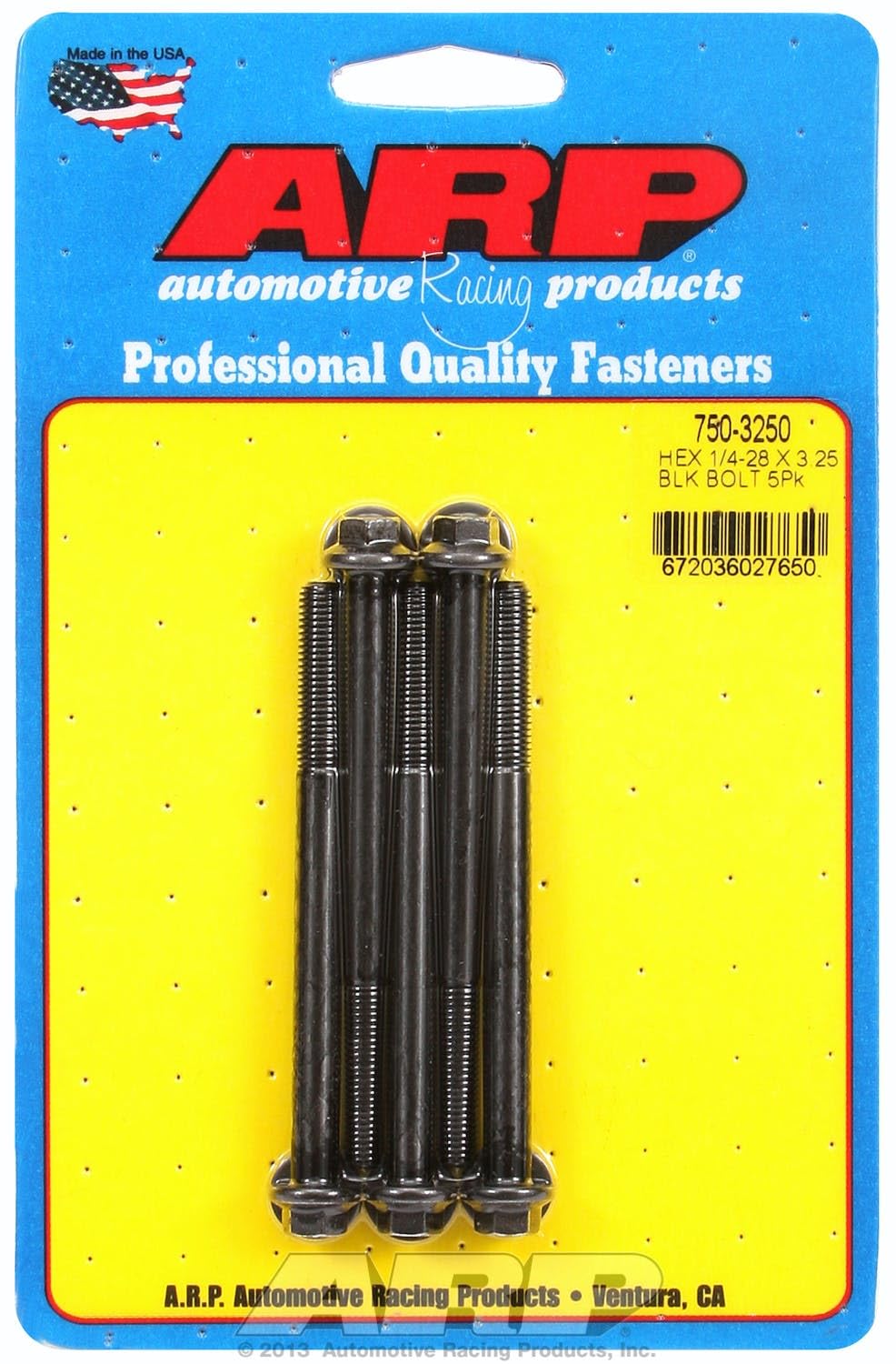 Hex ARP (750-3250) Oxide Bolt, Black