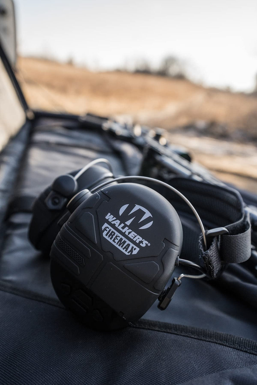 Walker's Lightweight Rechargeable Shooting Hunting Range Electronic Slim Low Profile Hearing Protection FireMax Earmuffs