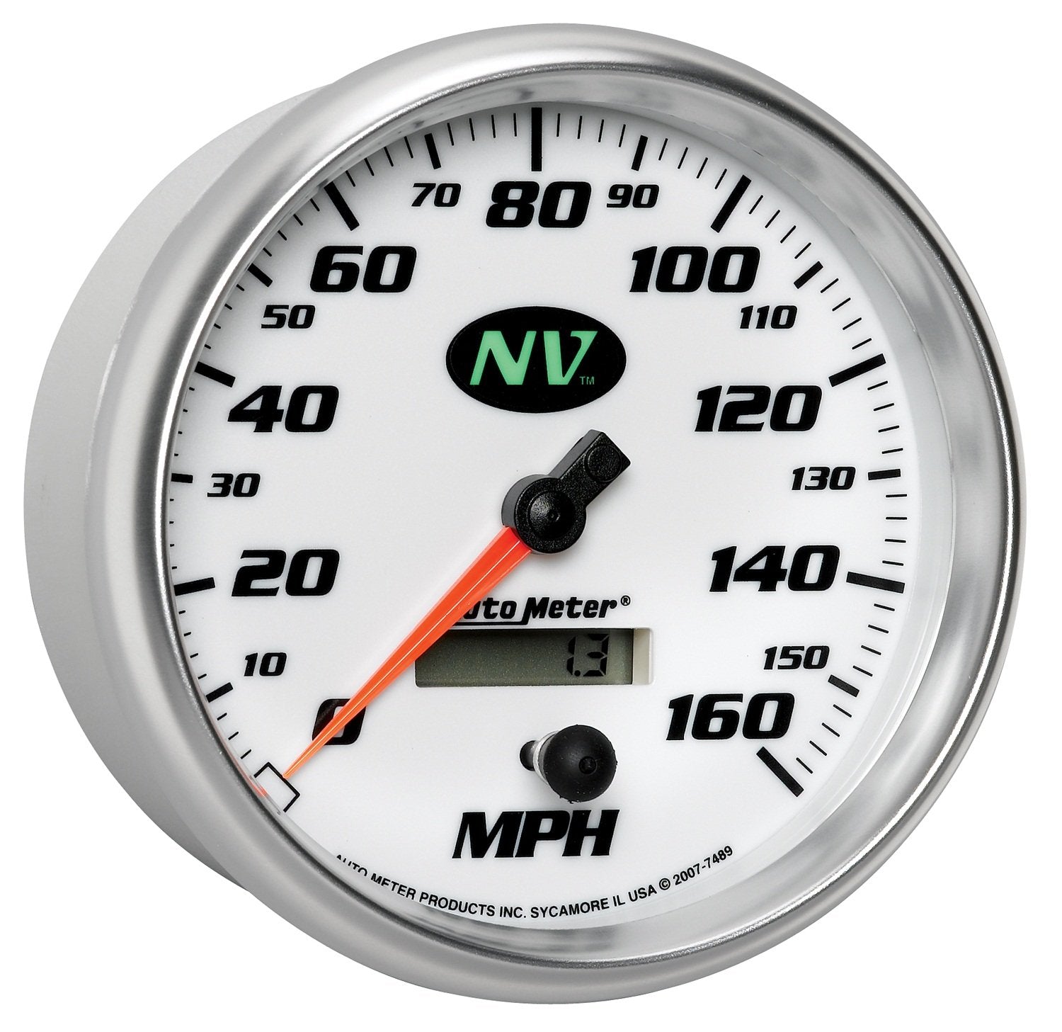 Auto Meter 5" NV 7489 In-Dash Electric Programmable Speedometer 160 mph