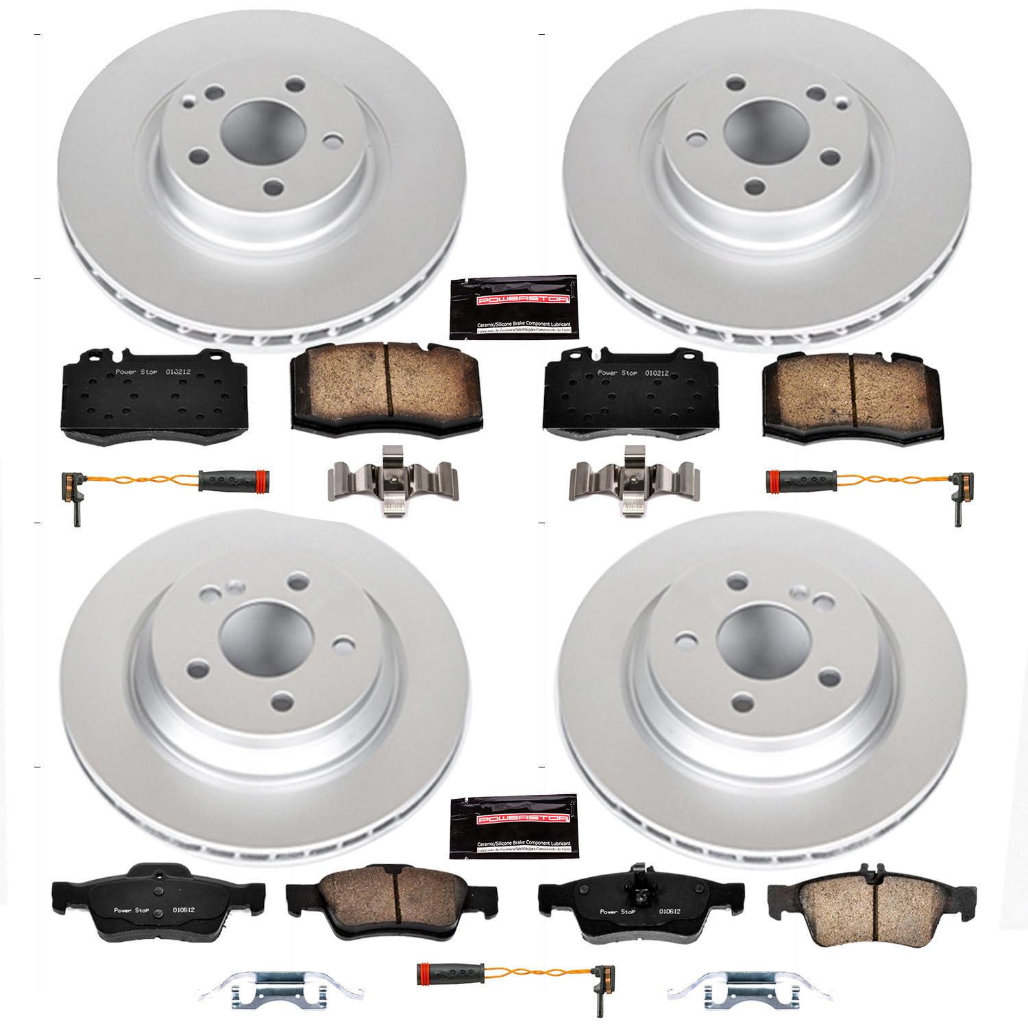Power Stop CRK6751 Z23 Evolution Geomet Coated Brake Kit Front and Rear For Mercedes-Benz SL500 2003 [Model Specific]