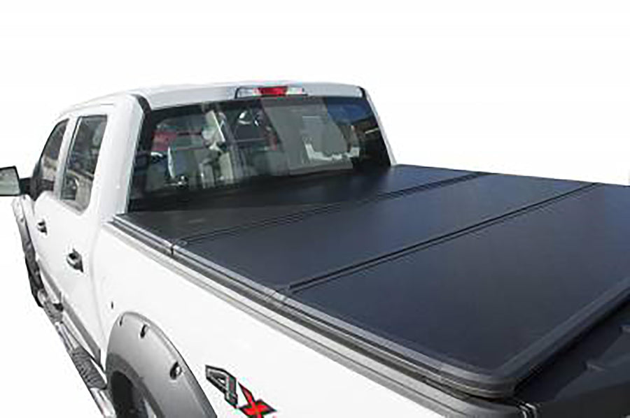 Hard Black Horse High Profile Trifold Truck Bed Tonneau Cover Compatible with 2015-2023 Ford F-150 5.5ft Bed-HTF-FO11