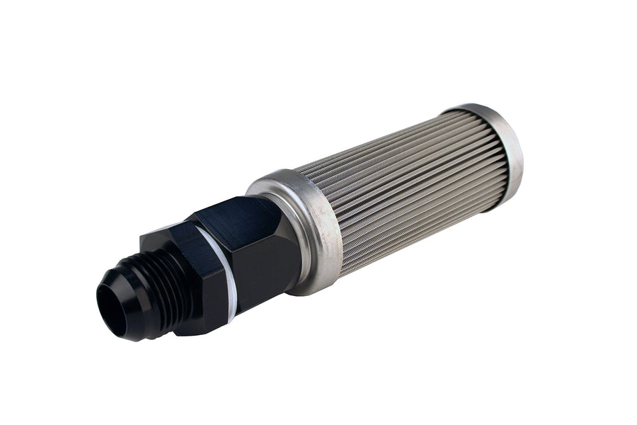 Fuel Filter, Aeromotive 12613 Bulkhead, AN-12, 100 Micron Stainless Steel