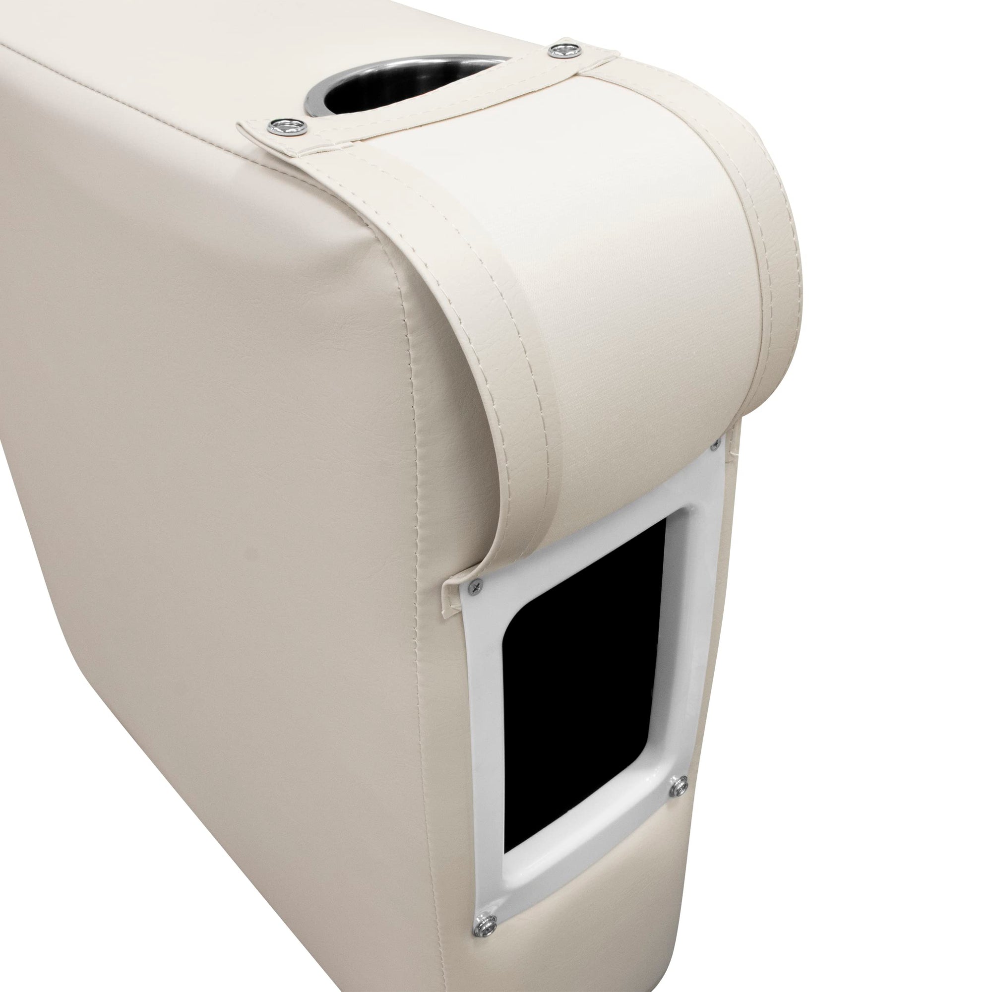 Premier Series Wise 3010-990 Right Radius Pontoon Arm Rest, Platinum