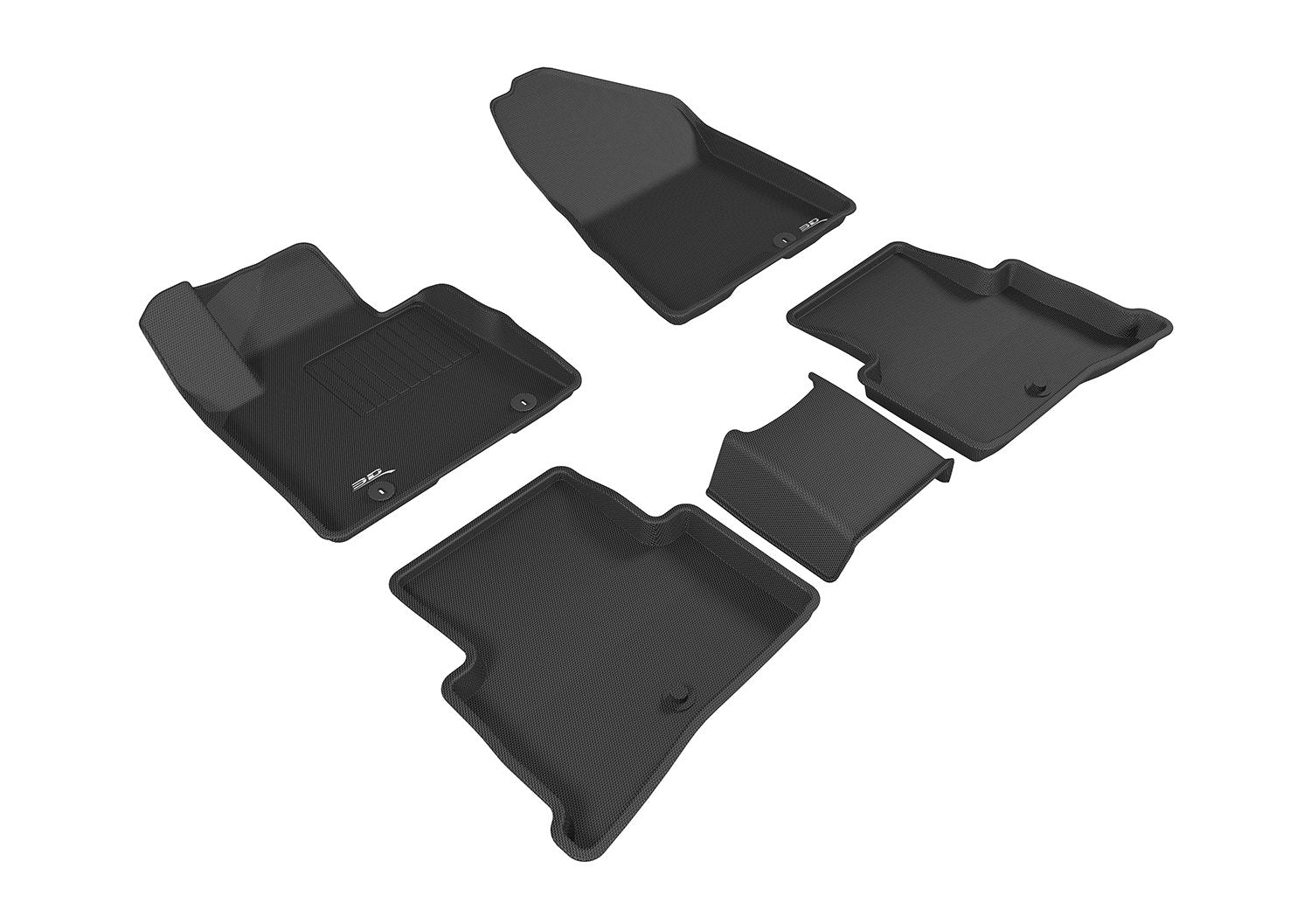 Kagu Floor Mat 3D MAXpider Custom Fit (Black) Compatible with Kia Sportage 2017-2022 - Full Set