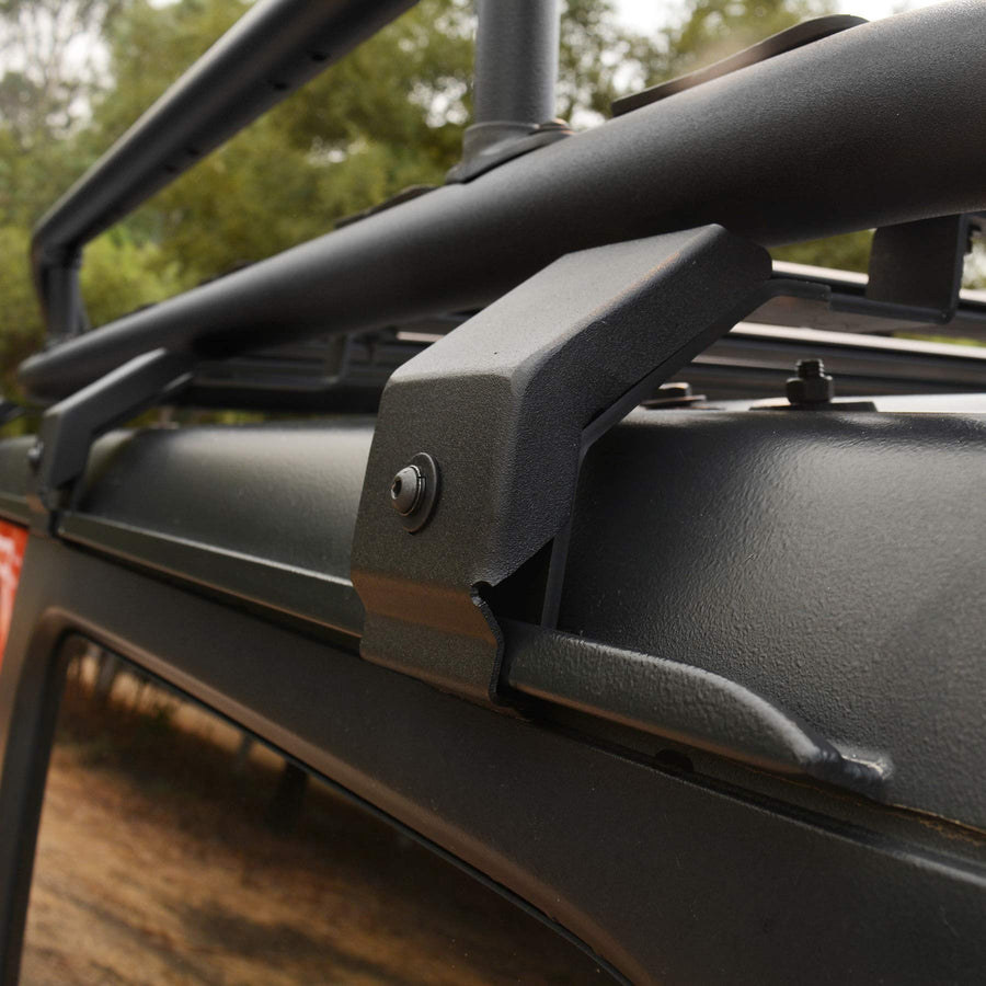 Go Rhino Mounting Kit SRM - 4 Gutter Mounts | Mild Steel, Textured Black | 5910010T | Fits Go Rhino SRM300, SRM400, SRM500, & SRM600 Roof Racks (Excludes SRM300 Racks on Jeep Wrangler)