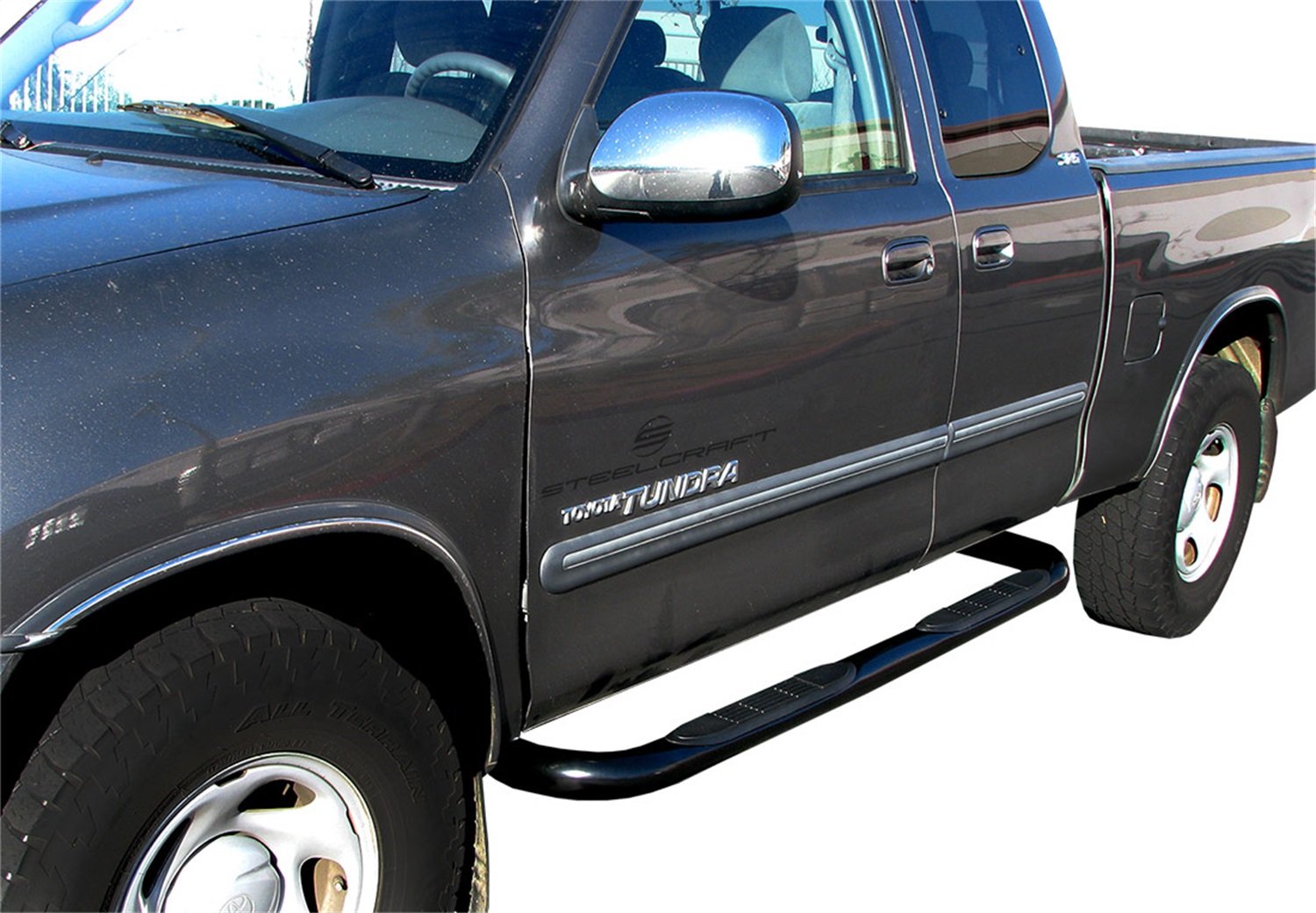 3 in. Round Side Bar Steelcraft Black Powdercoat 3 in. Round Side Bar