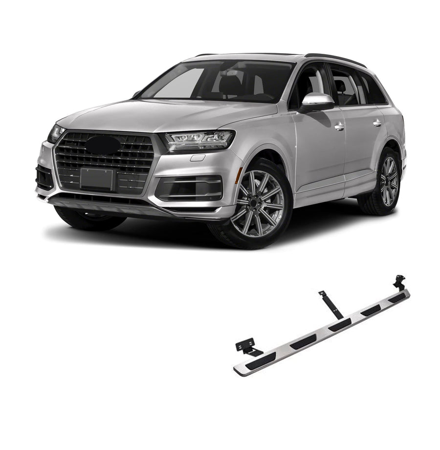 Aluminum Black Horse OEM Replica Running Boards Compatible with 2016-2019 Audi Q7