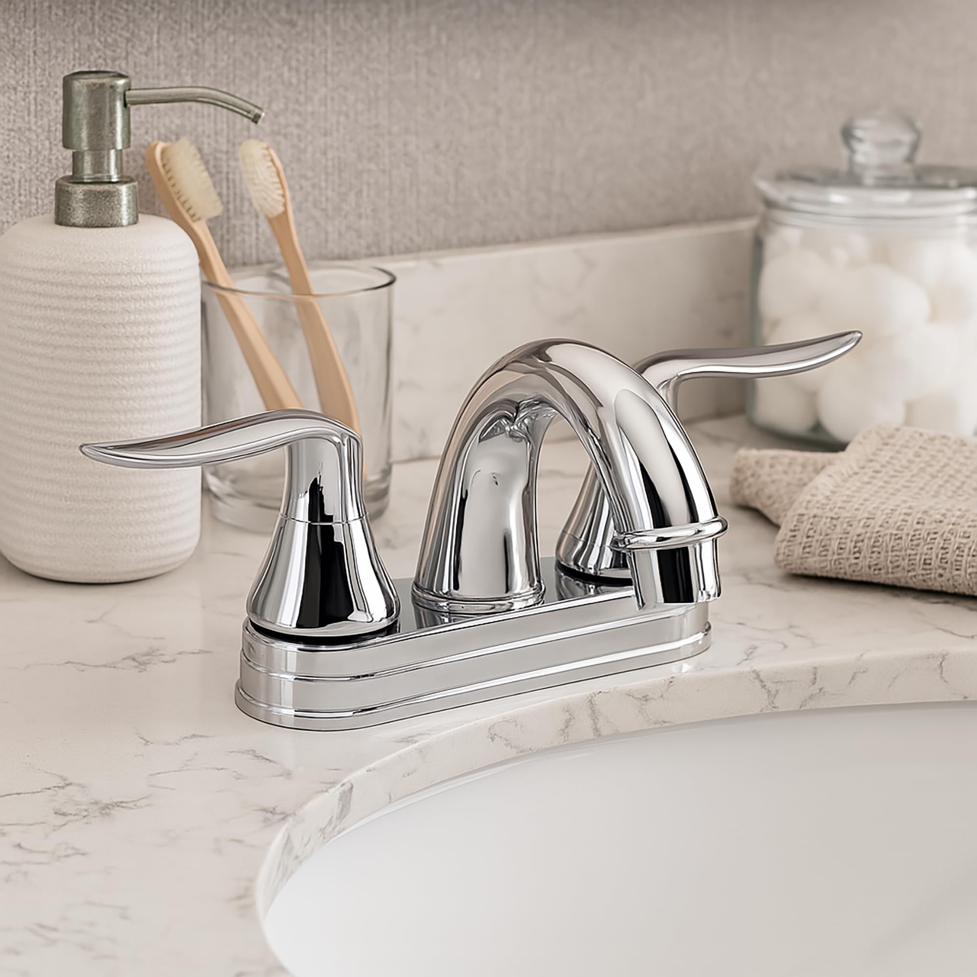 Dura Faucet RV Lavatory Faucet Elegant Arc Spout (Chrome Polished)
