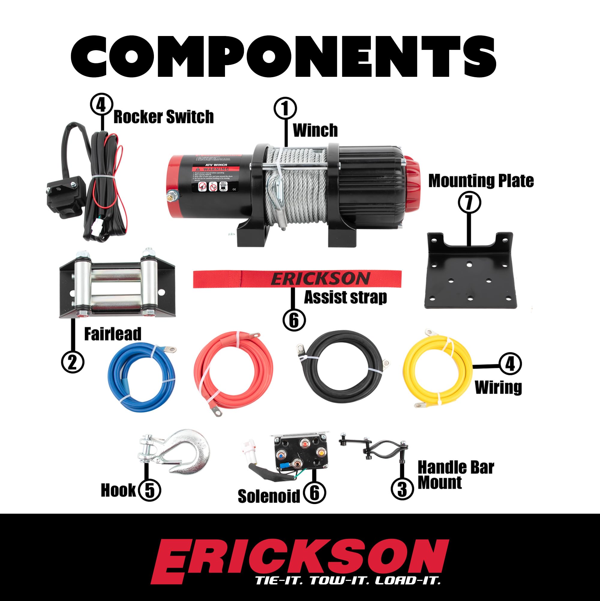12-Volt Erickson DC 40 ft. 4000 lb. Electric Winch 06428