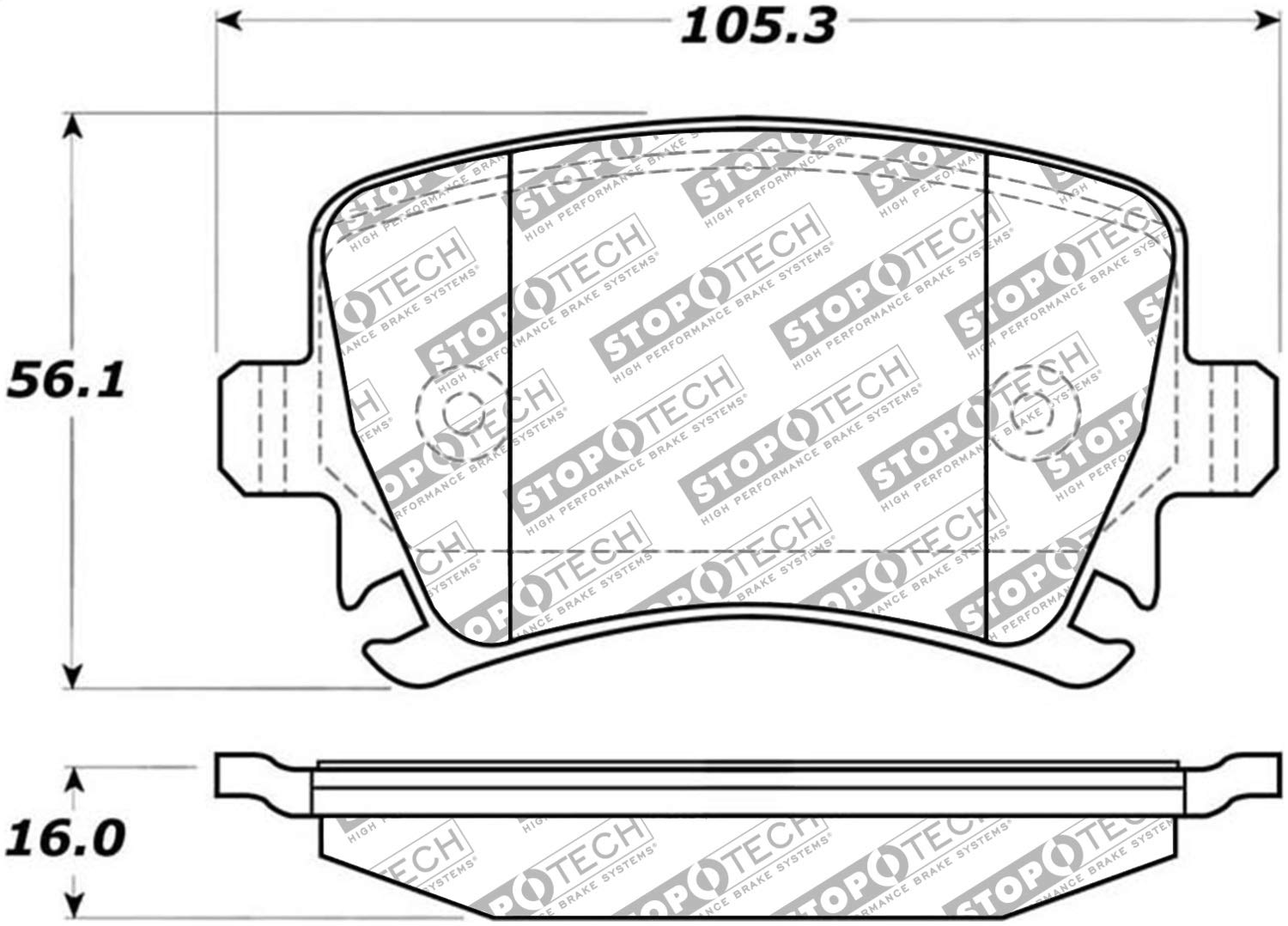 Brake Pads StopTech 305.11080 Street Select with Hardware