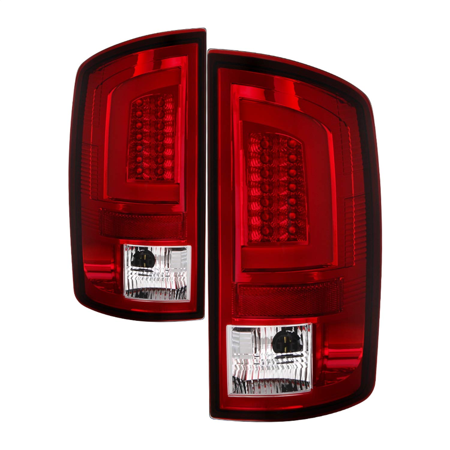 Spyder Auto 5084132 Spyder Dodge Ram 02-06 1500 / Ram 2500/3500 03-06 Version 3 Light Bar LED Tail Light - Red Clear
