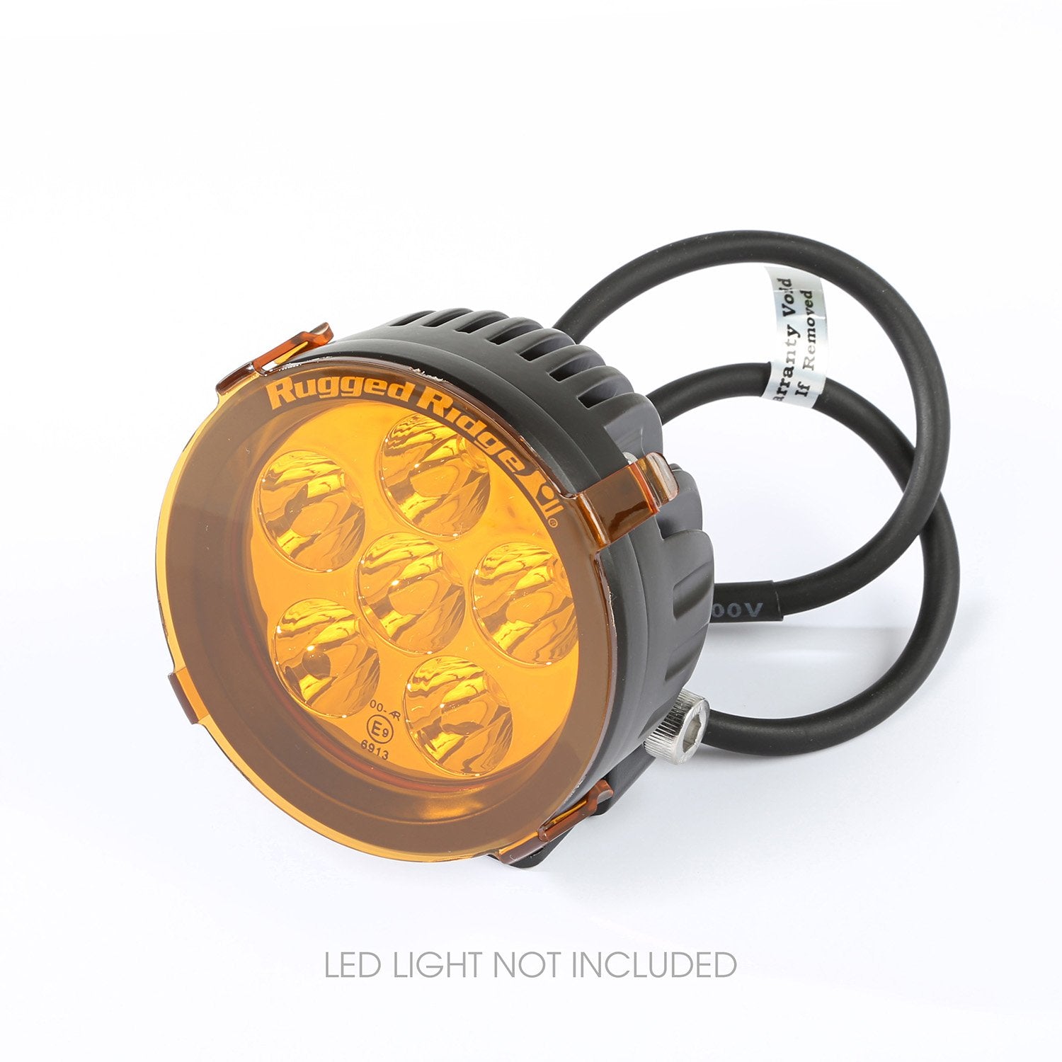 Light Cover, Rugged Ridge 3.5 Inch, Round, Amber | 15210.68