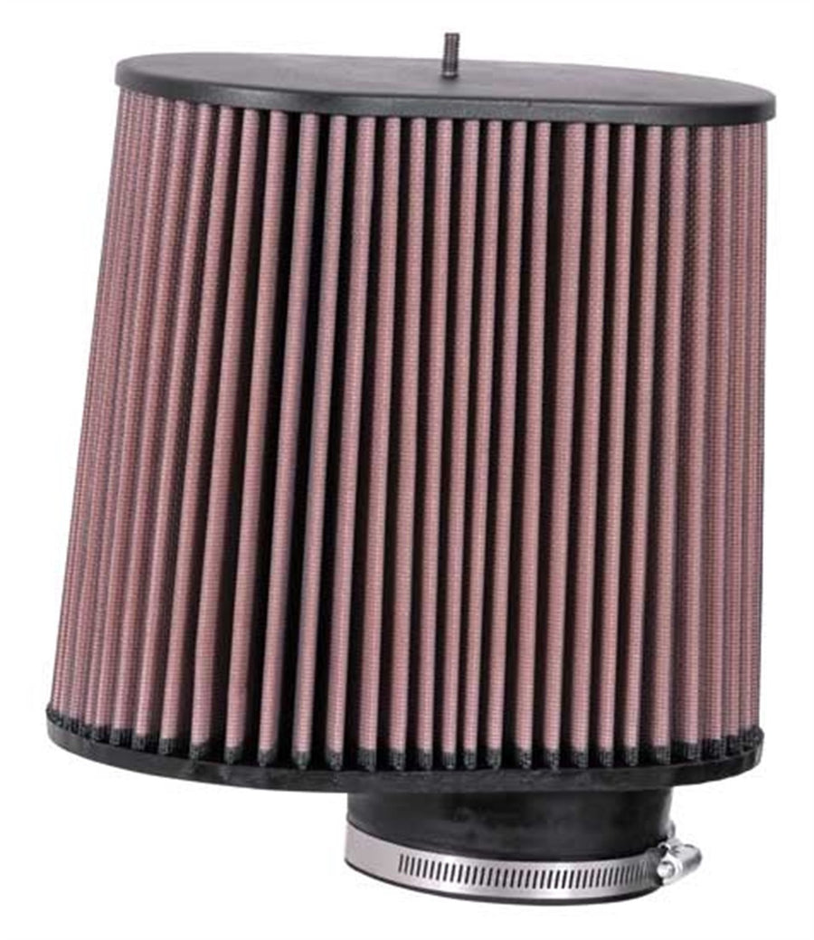 High-Flow K&N Original Lifetime Universal Clamp-On Air Filter: High Performance, Premium: Flange Diameter: 4 In, Filter Height: 8.9375 In, Flange Length: 1.875 In, Shape: Oval Straight, RC-5102