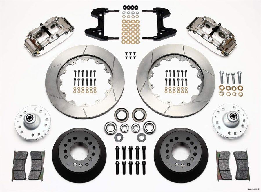 Polished FNSL6R Front Hub Kit,14.00"